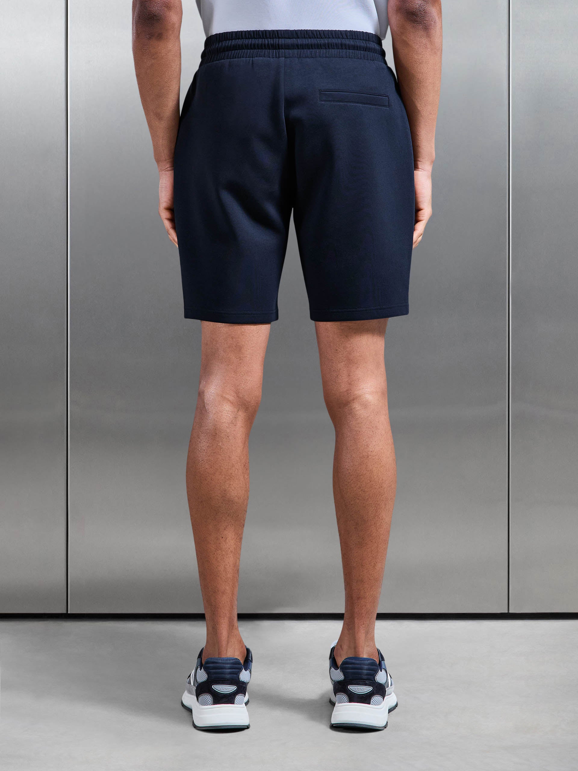 Mens Interlock Jersey Short in Navy