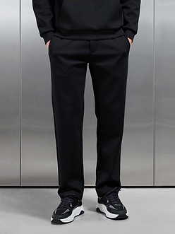 Mens Interlock Jersey Straight Leg Jogger in Black