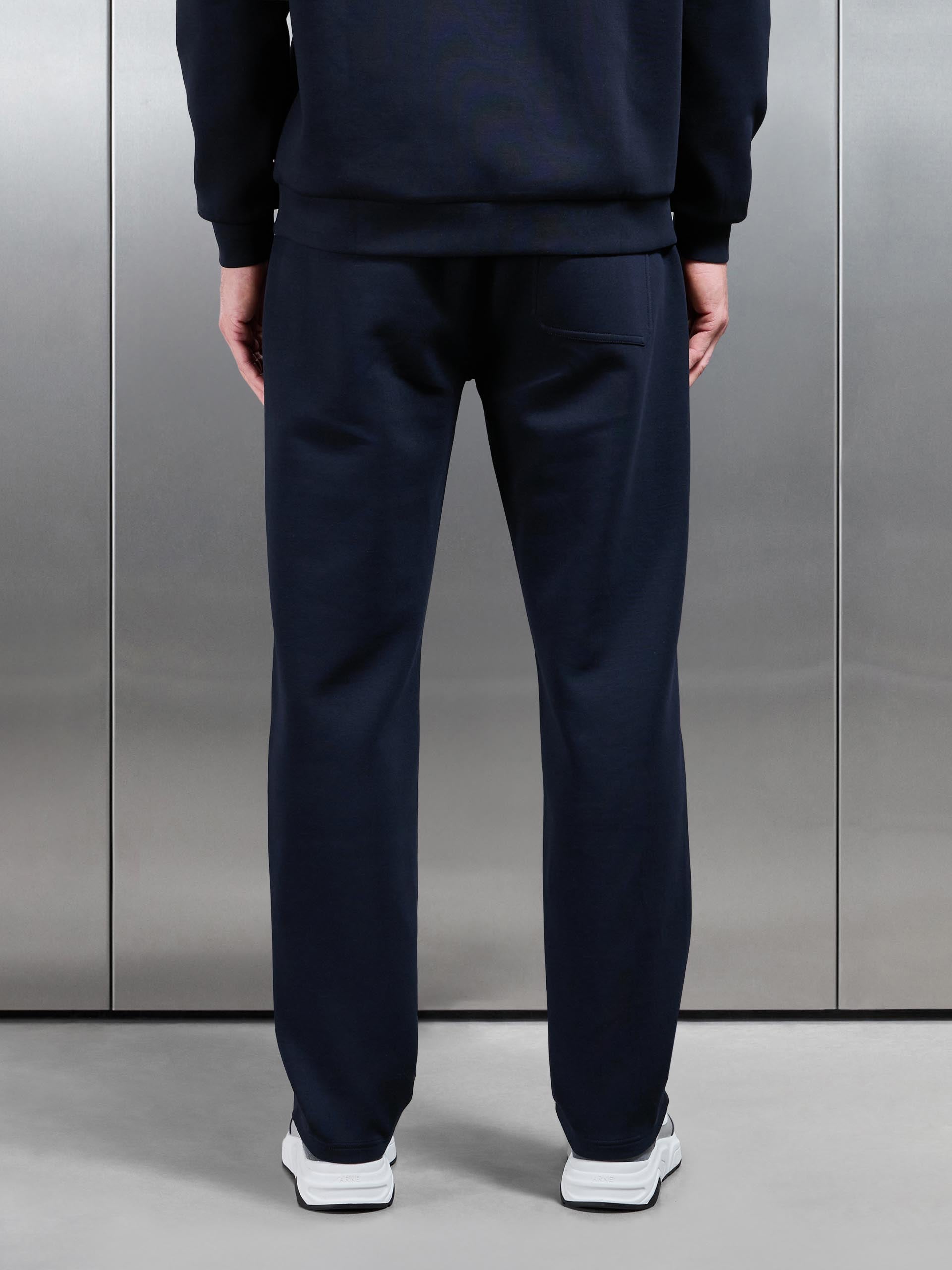 Mens Interlock Jersey Straight Leg Jogger in Navy