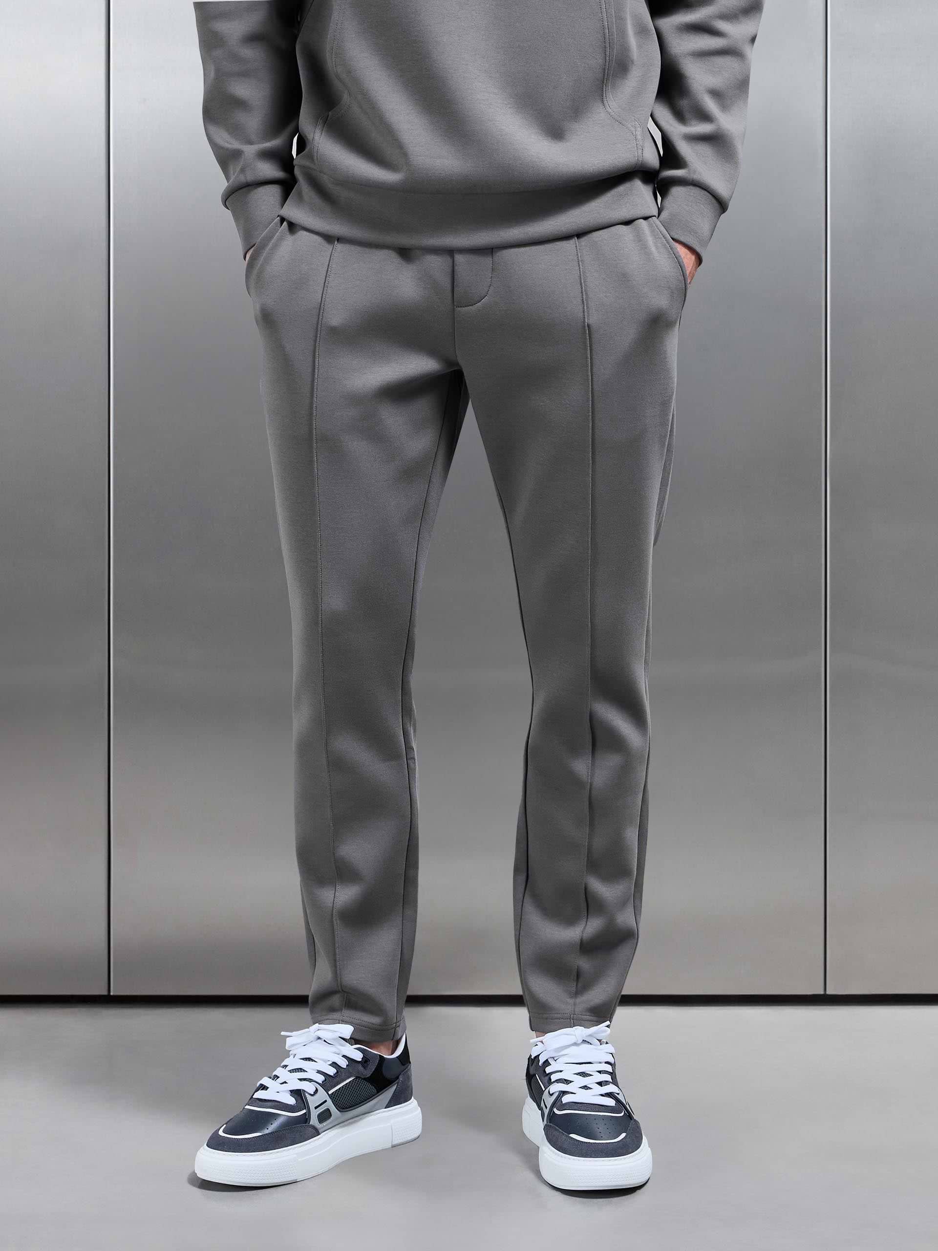Interlock Jersey Tapered Jogger in Charcoal