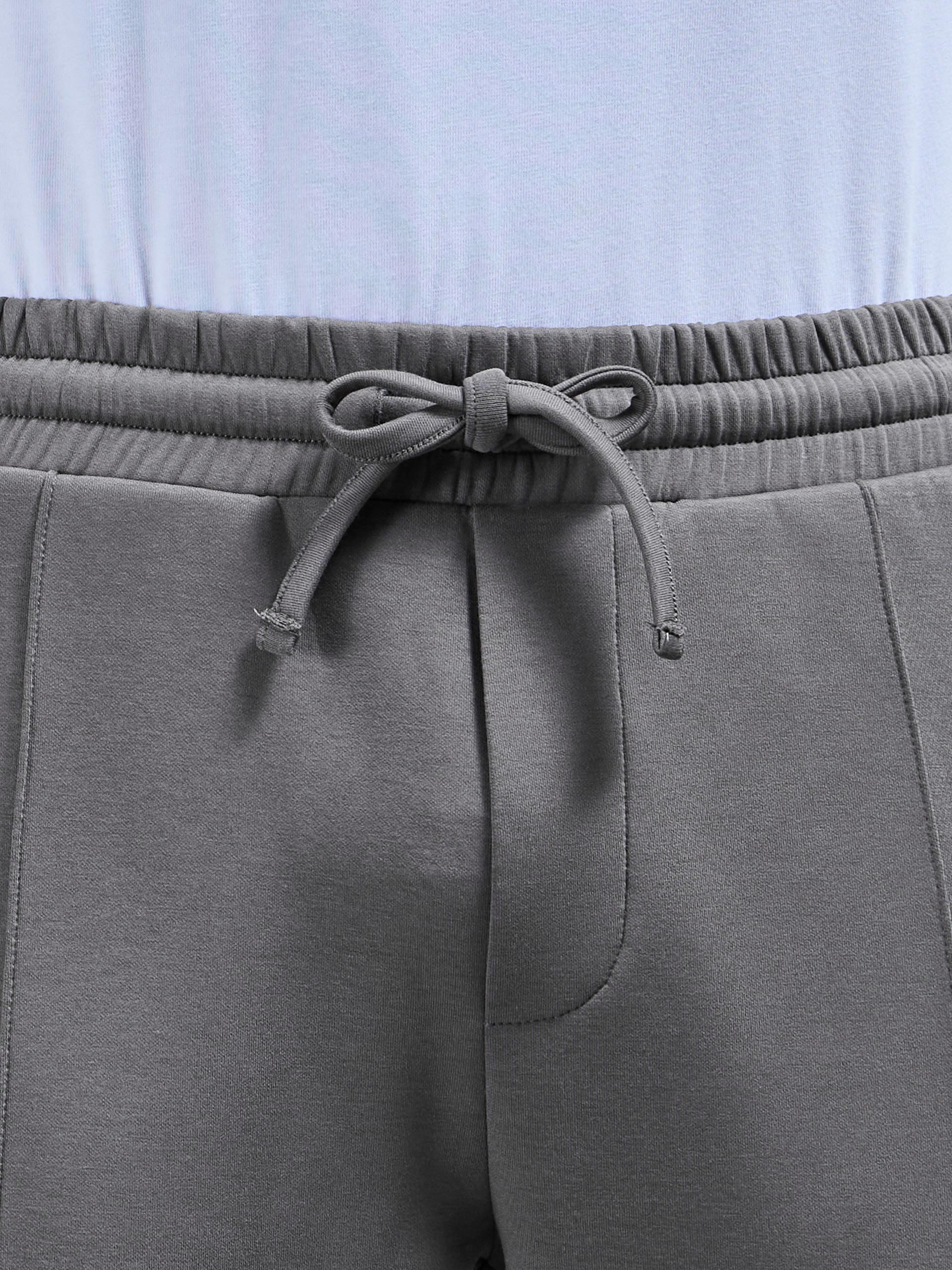 Mens Interlock Jersey Tapered Jogger in Charcoal