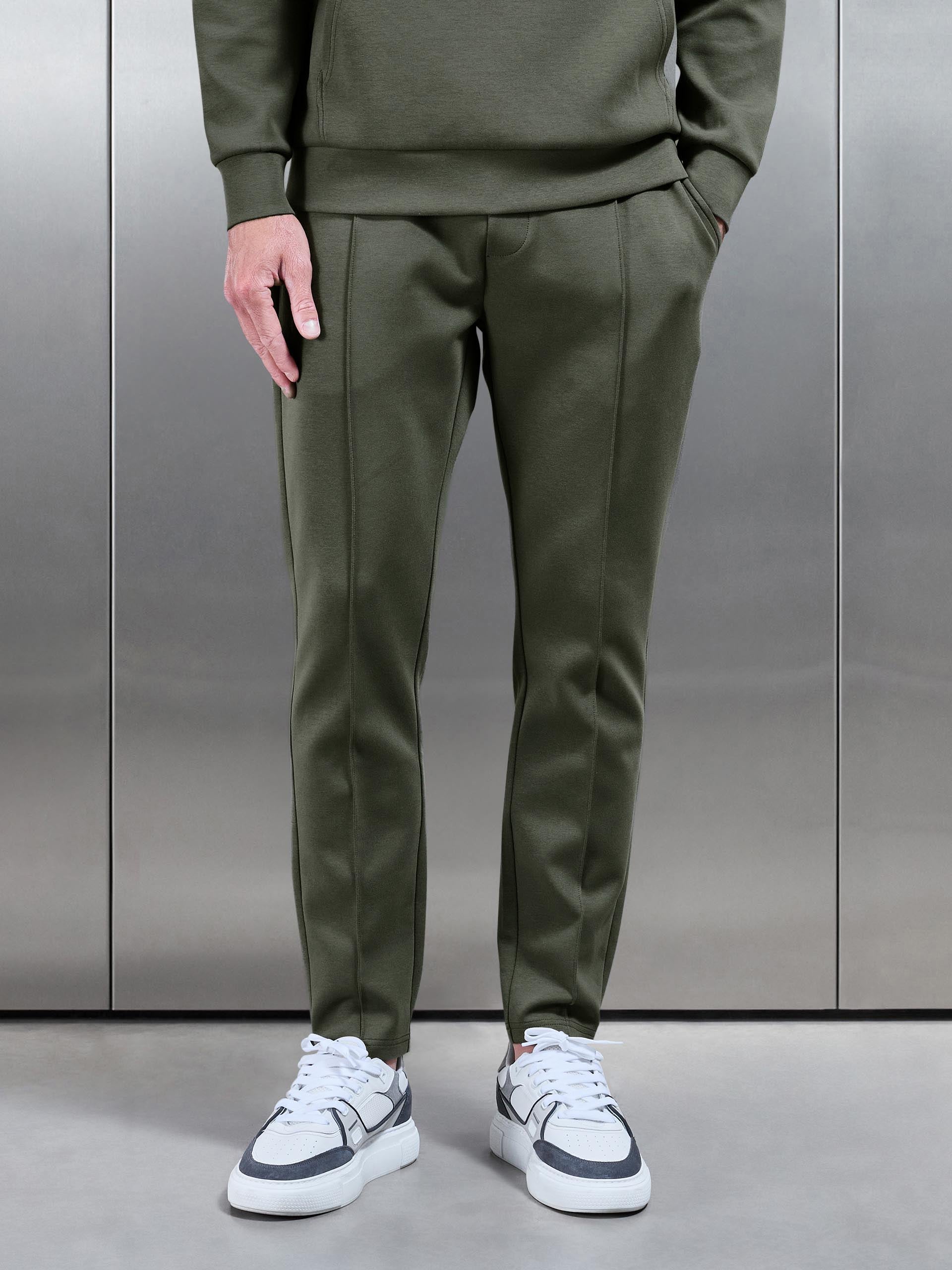 Mens Interlock Jersey Tapered Jogger in Sage