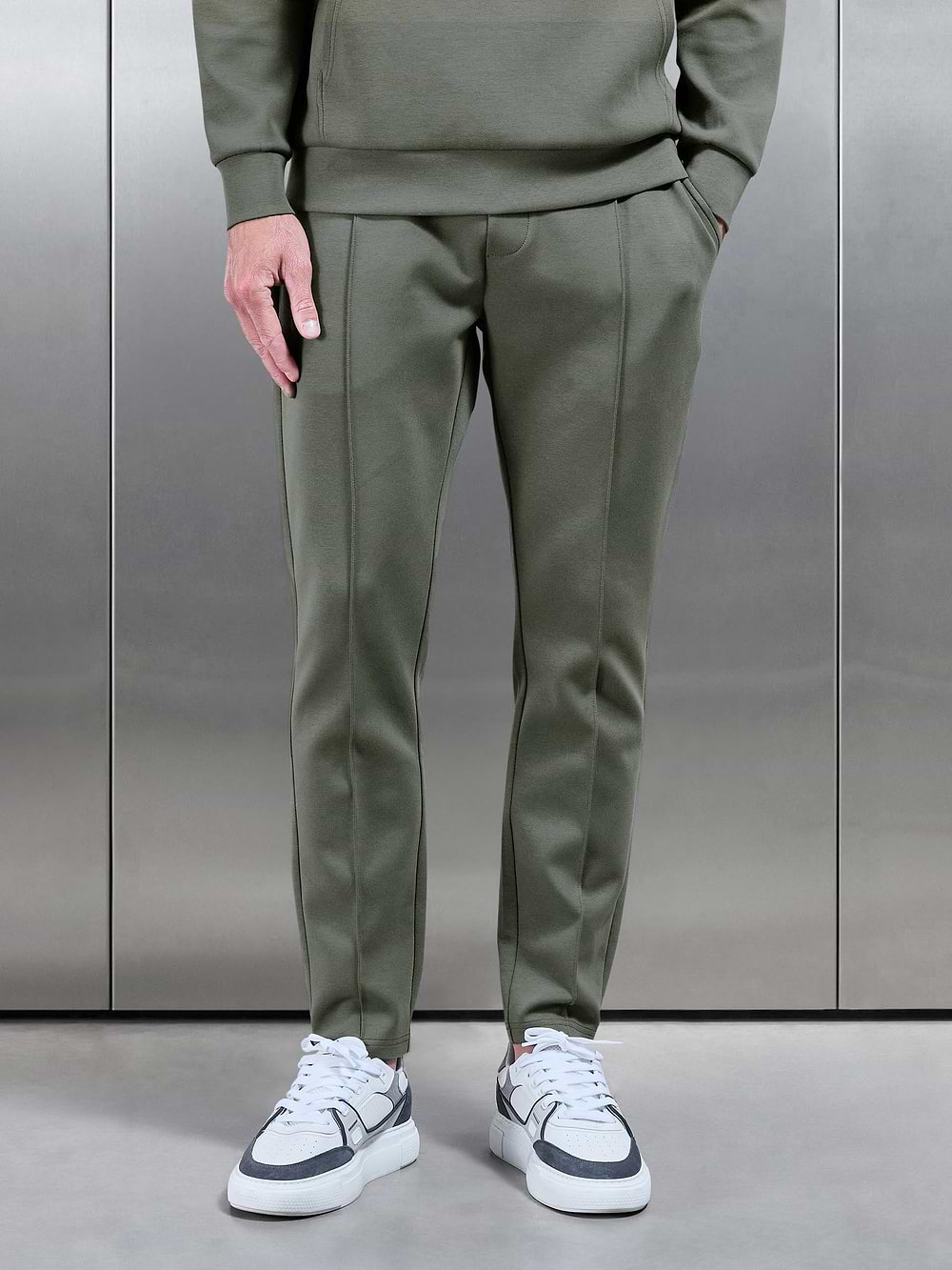 Interllock Interlock Jersey Tapered Jogger in Sage | ARNE UK