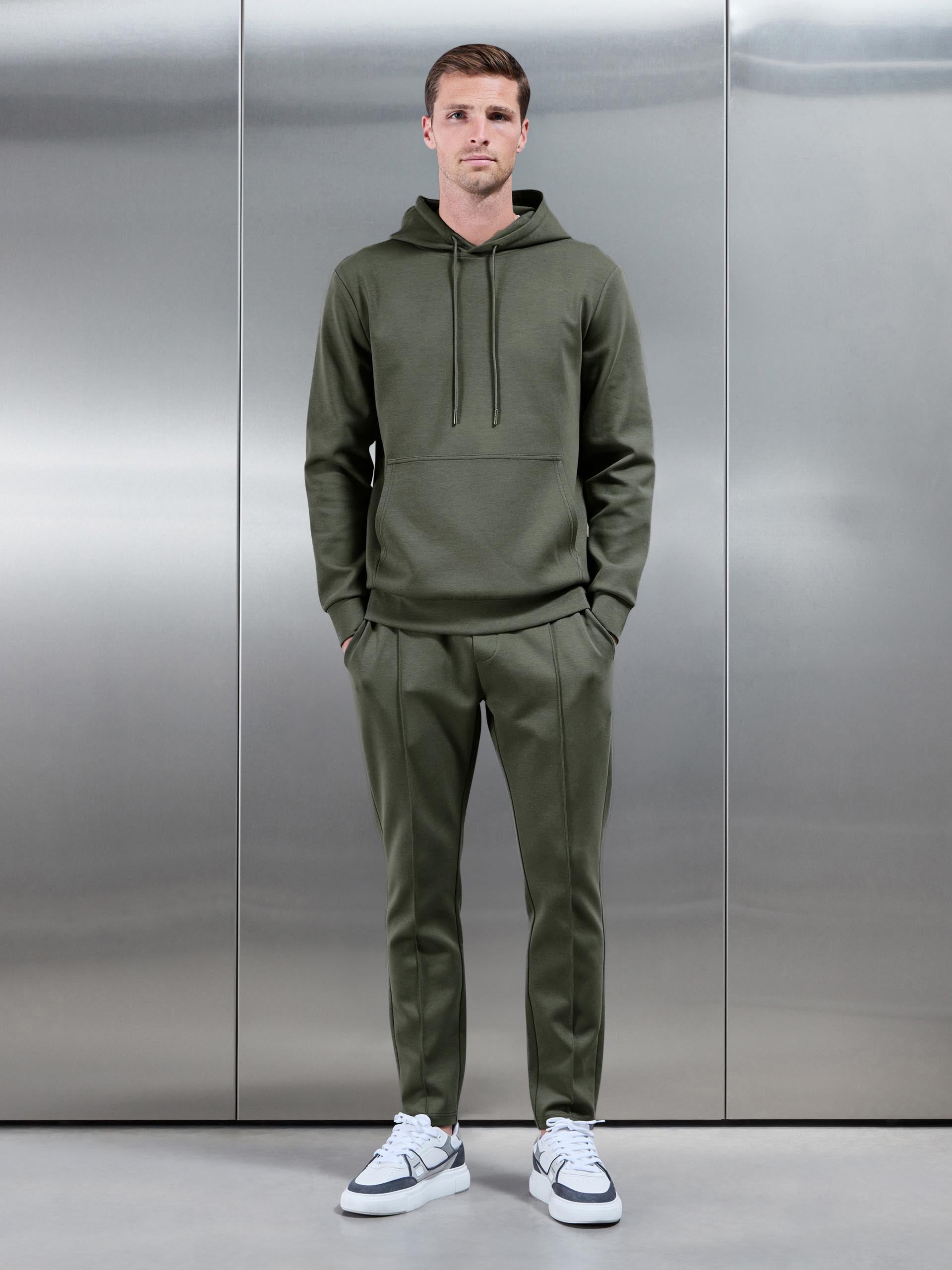 Mens Interlock Jersey Tapered Jogger in Sage