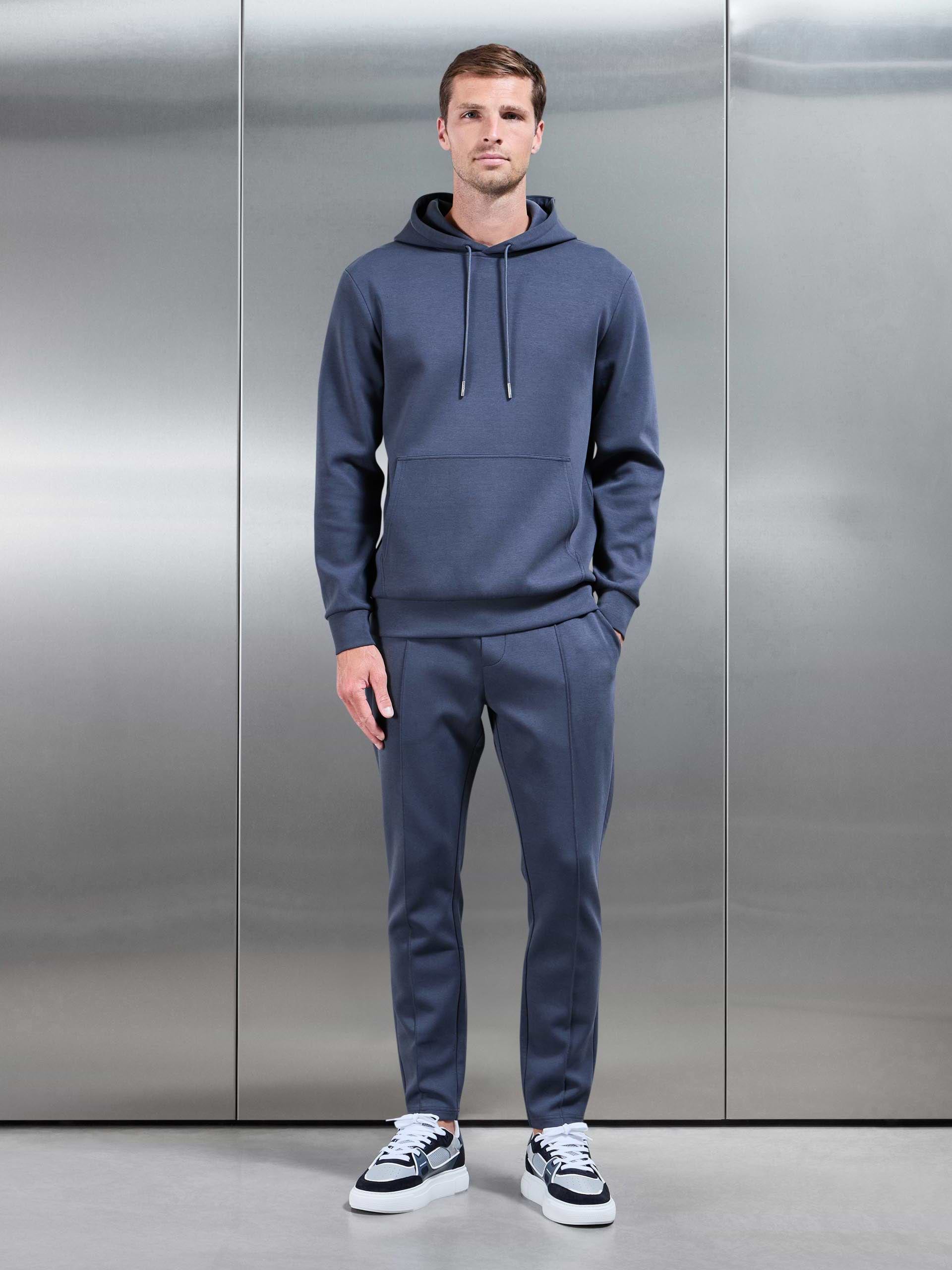 Interlock Jersey Tapered Jogger in Slate Blue