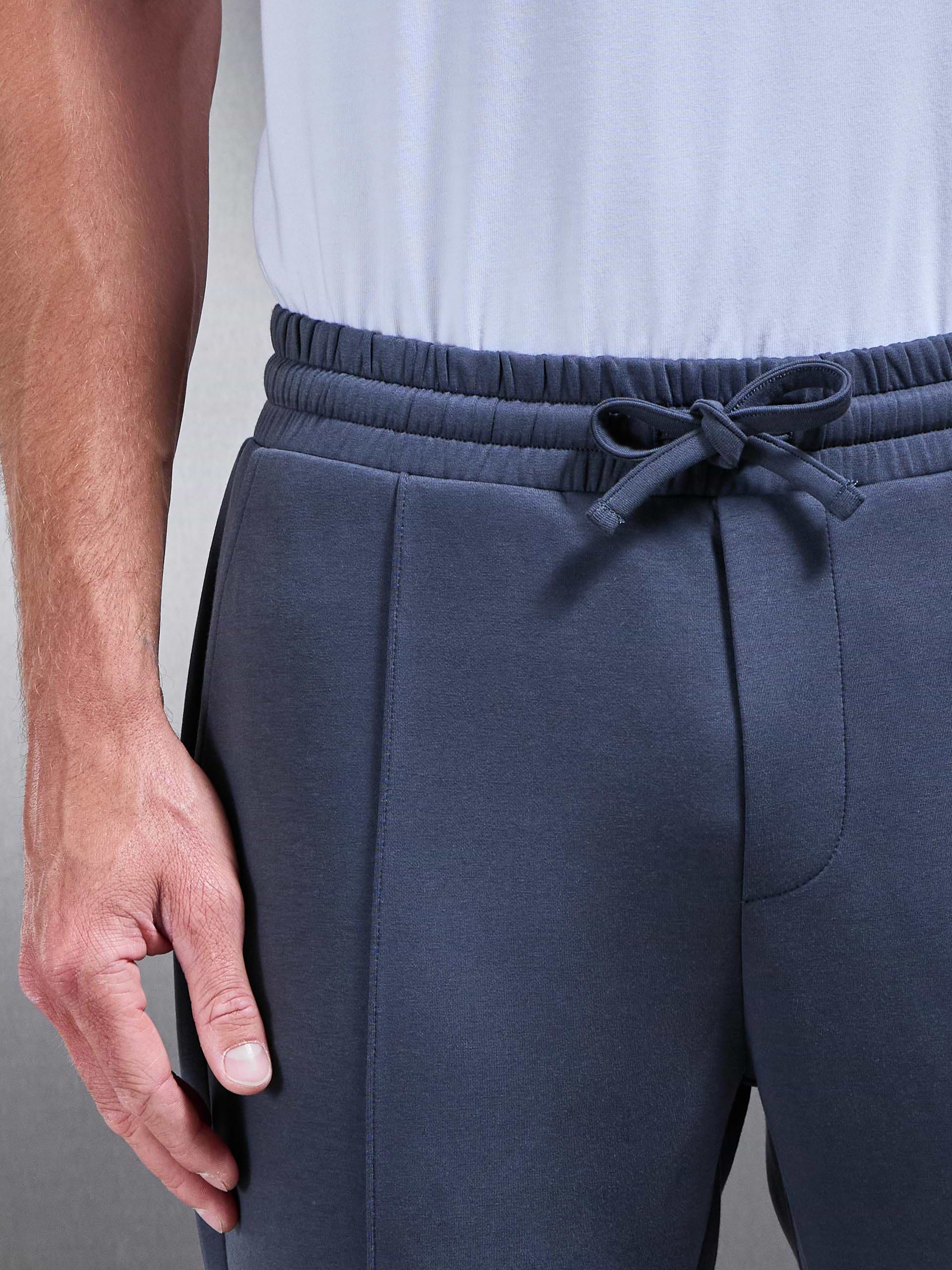 Interlock Jersey Tapered Jogger in Slate Blue