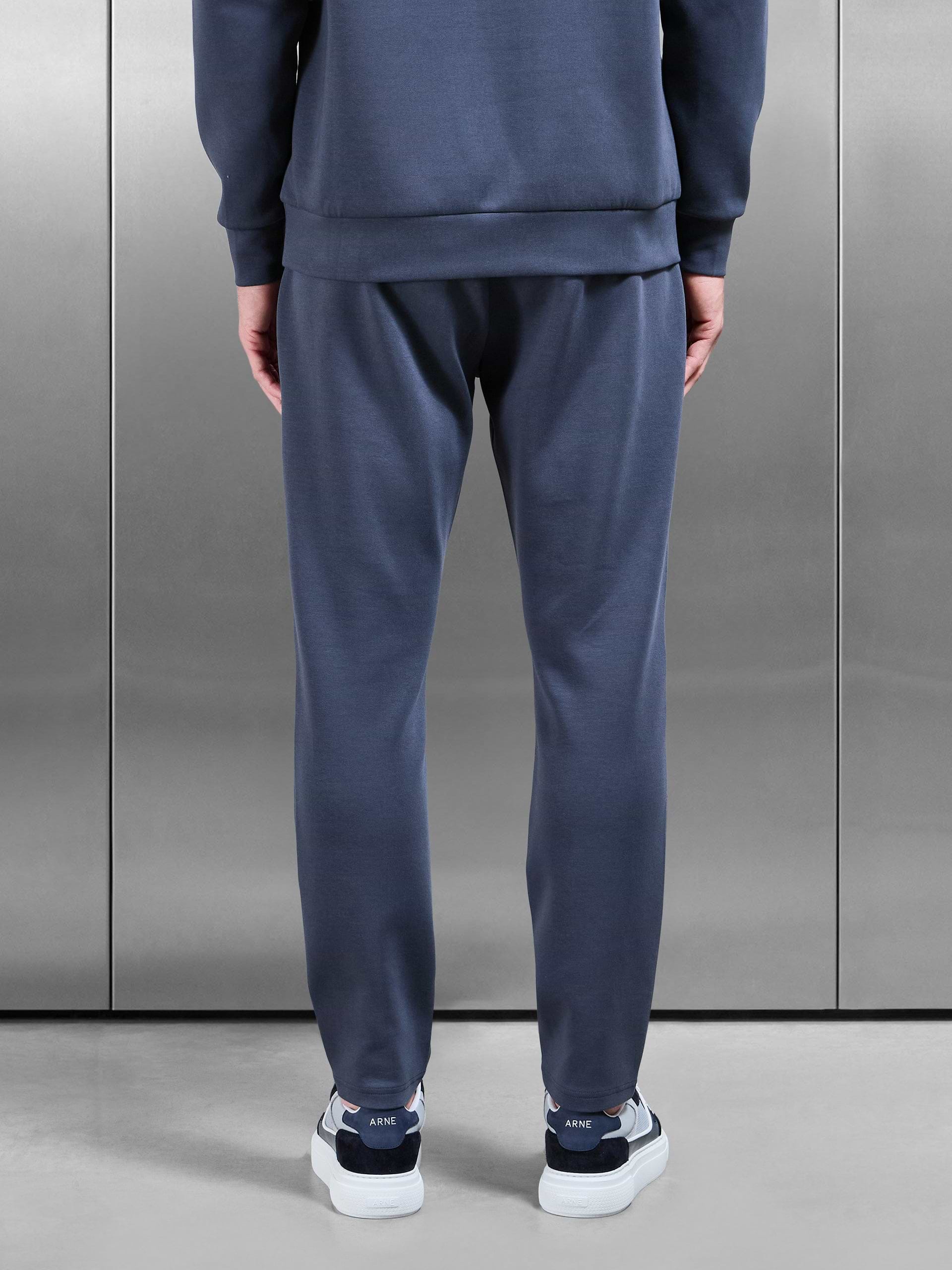 Interlock Jersey Tapered Jogger in Slate Blue
