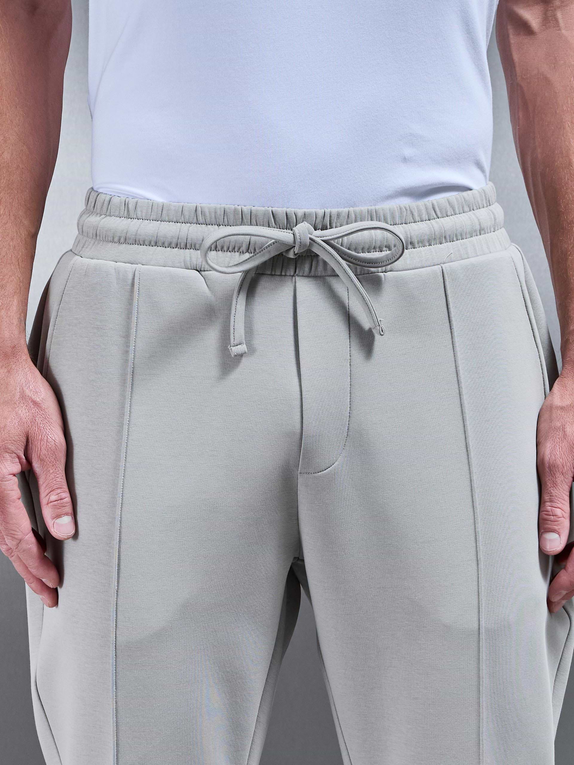 Interlock Jersey Tapered Jogger in Stone