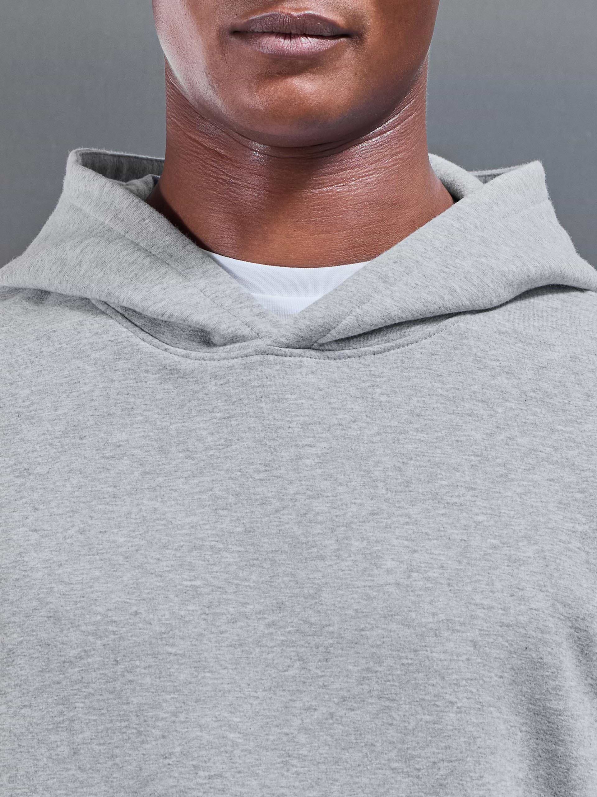 Jersey Hoodie in Marl Grey