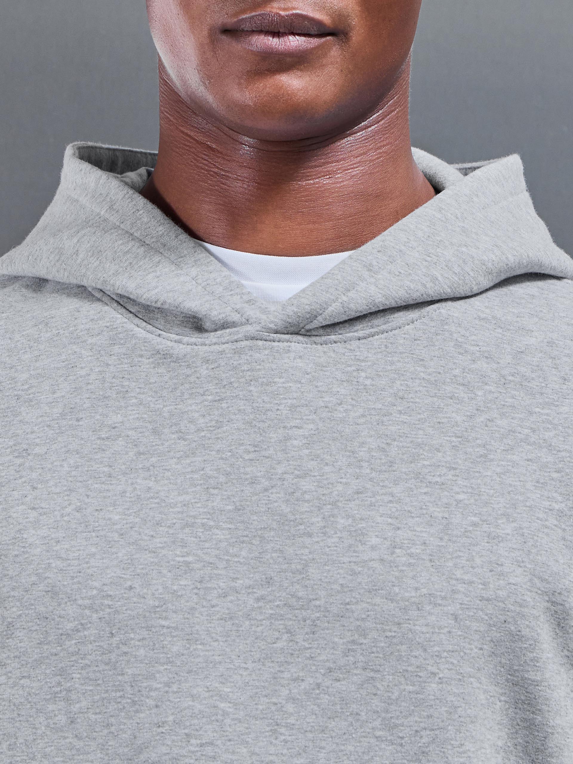 Mens Jersey Hoodie in Marl Grey