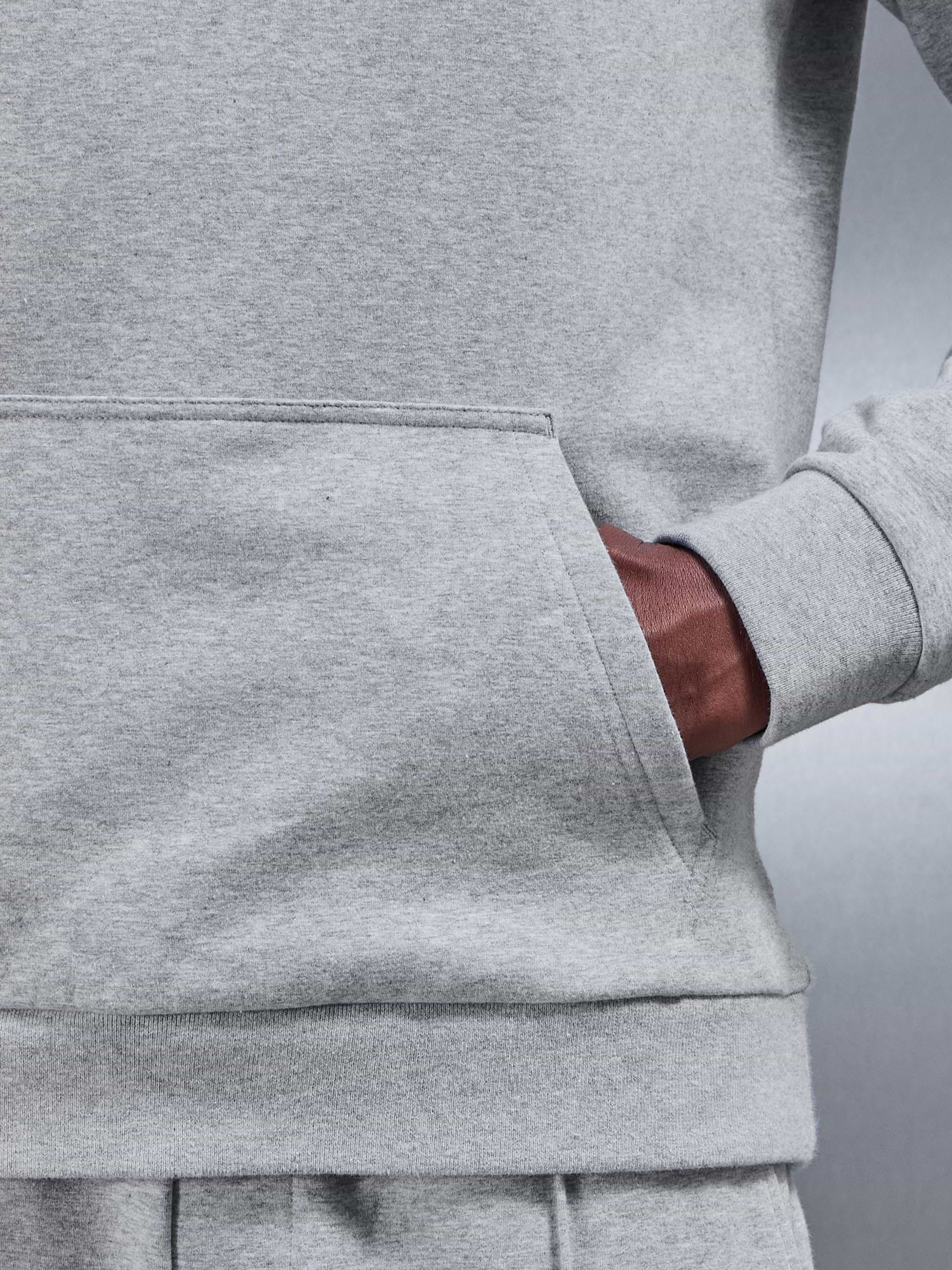 Jersey Hoodie in Marl Grey