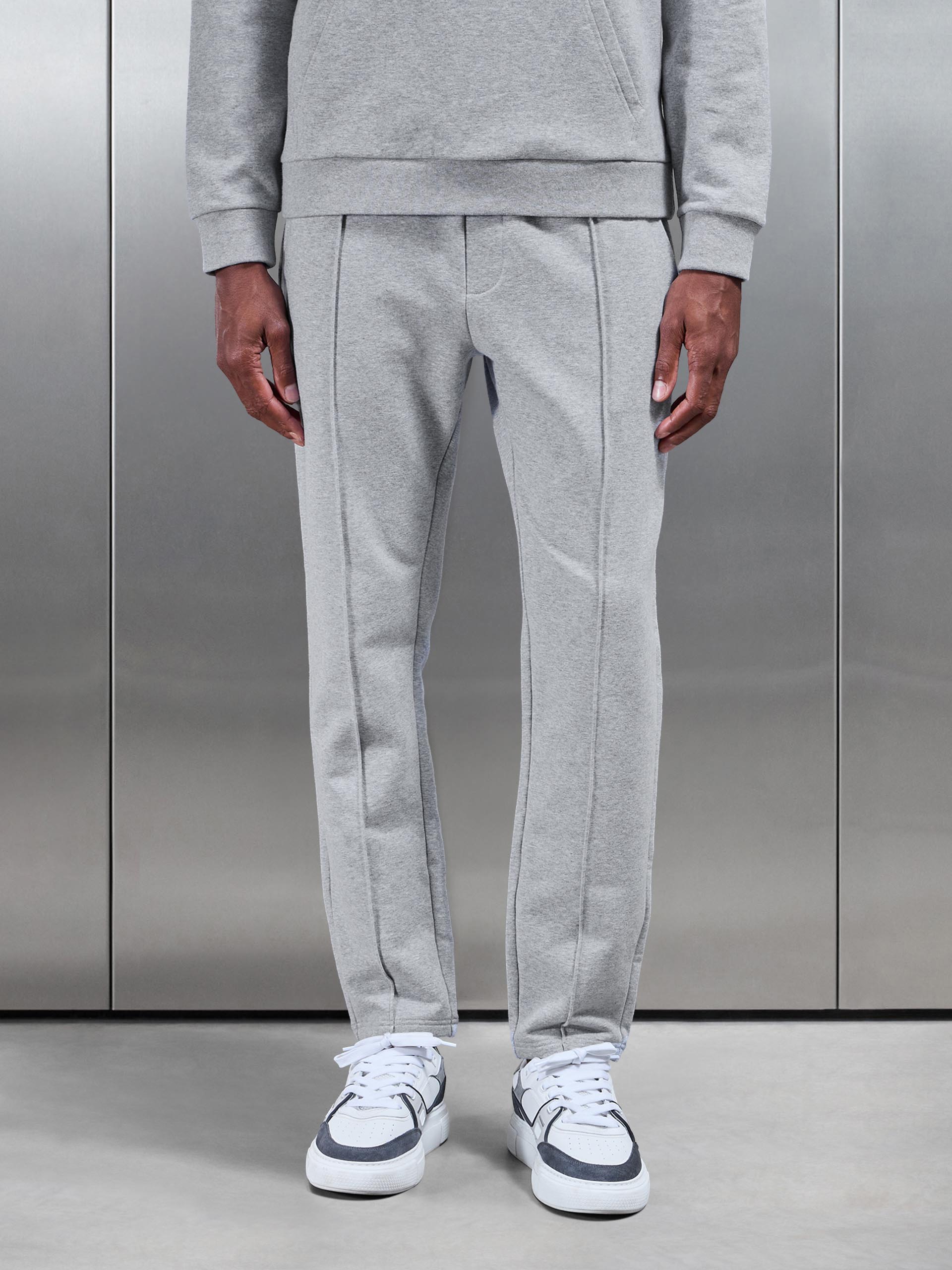 Mens Jersey Jogger in Marl Grey