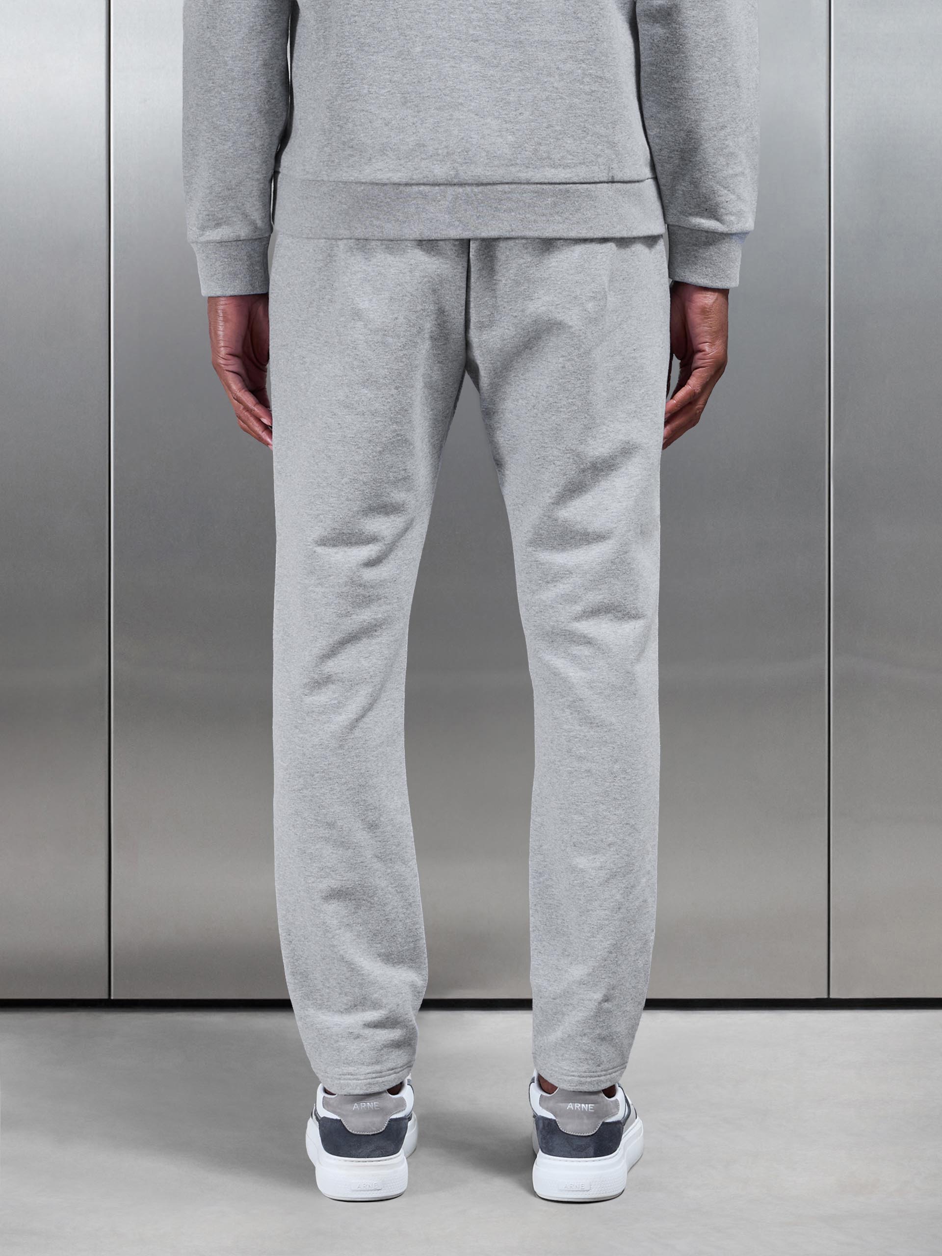 Mens Jersey Jogger in Marl Grey