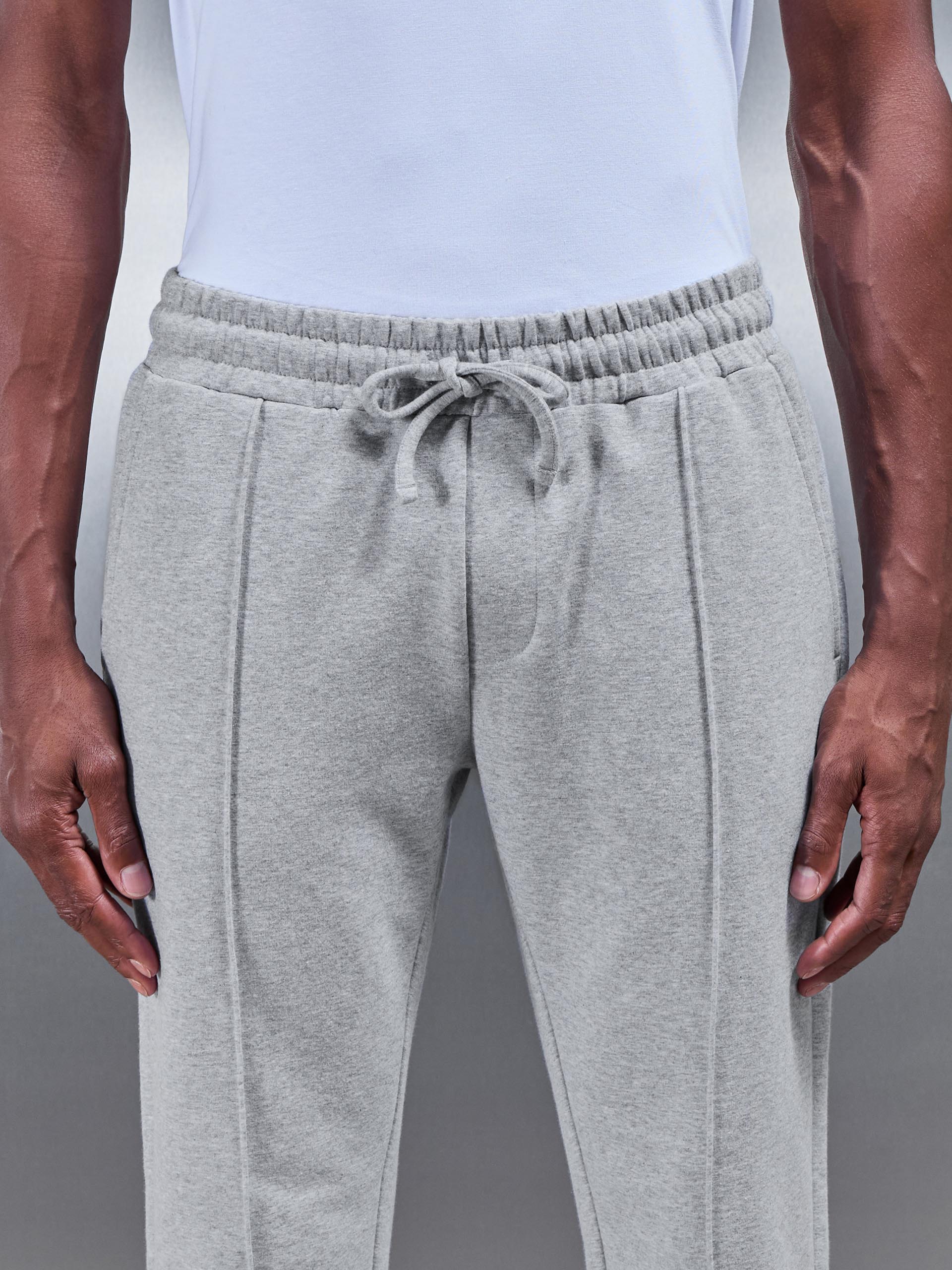Mens Jersey Jogger in Marl Grey