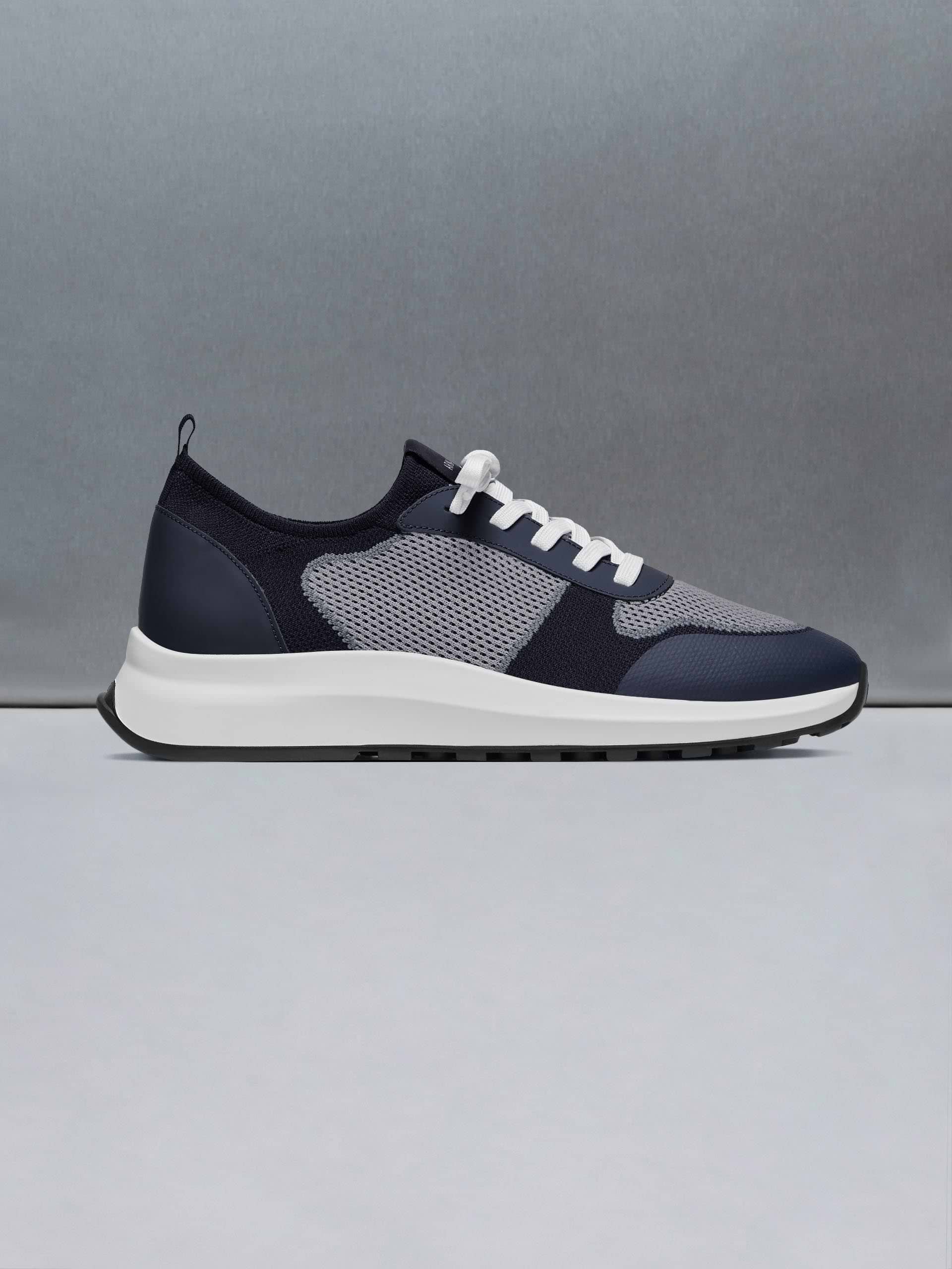 Knitted Runner in Air Force Blue