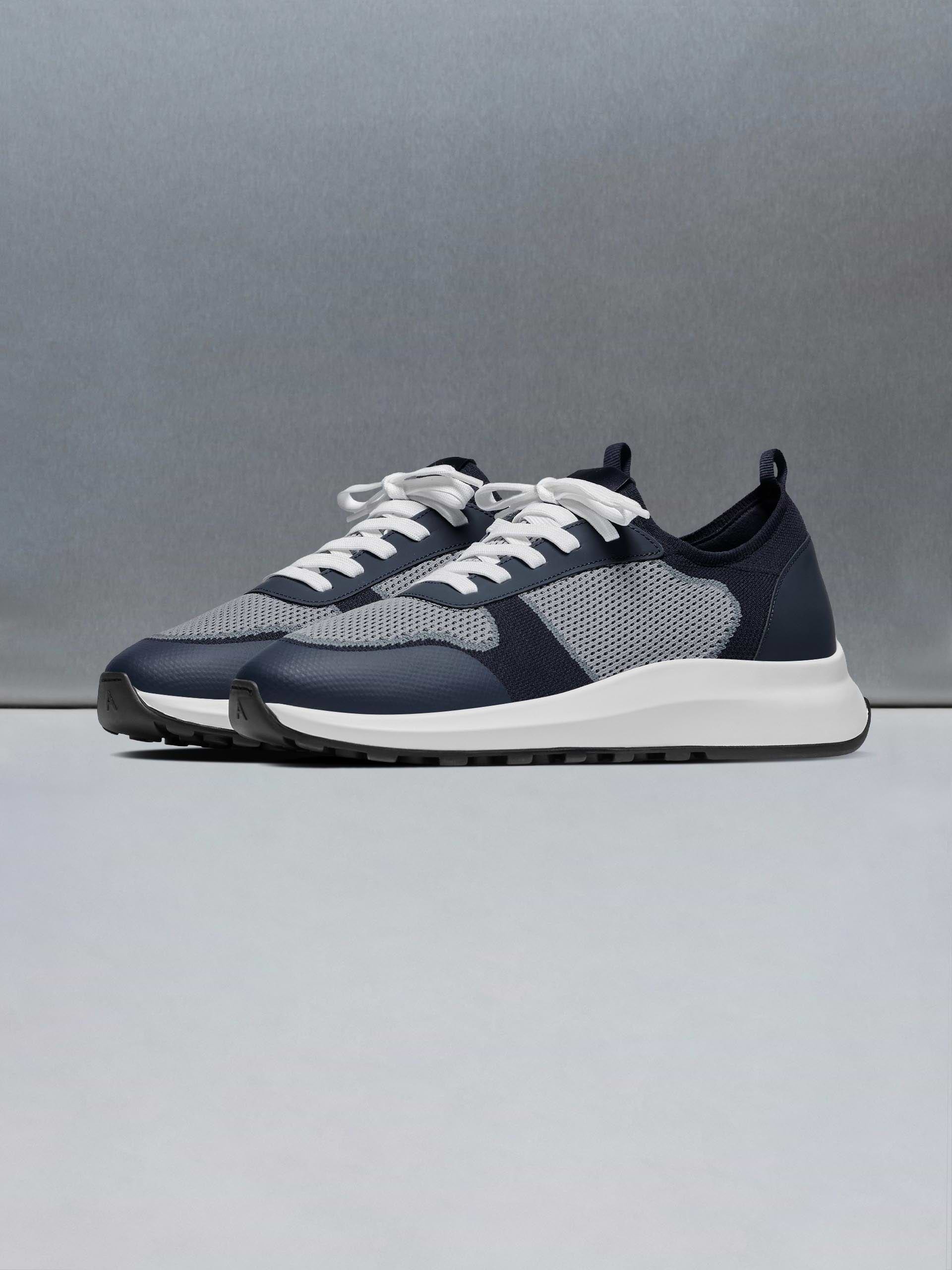 Knitted Runner in Air Force Blue