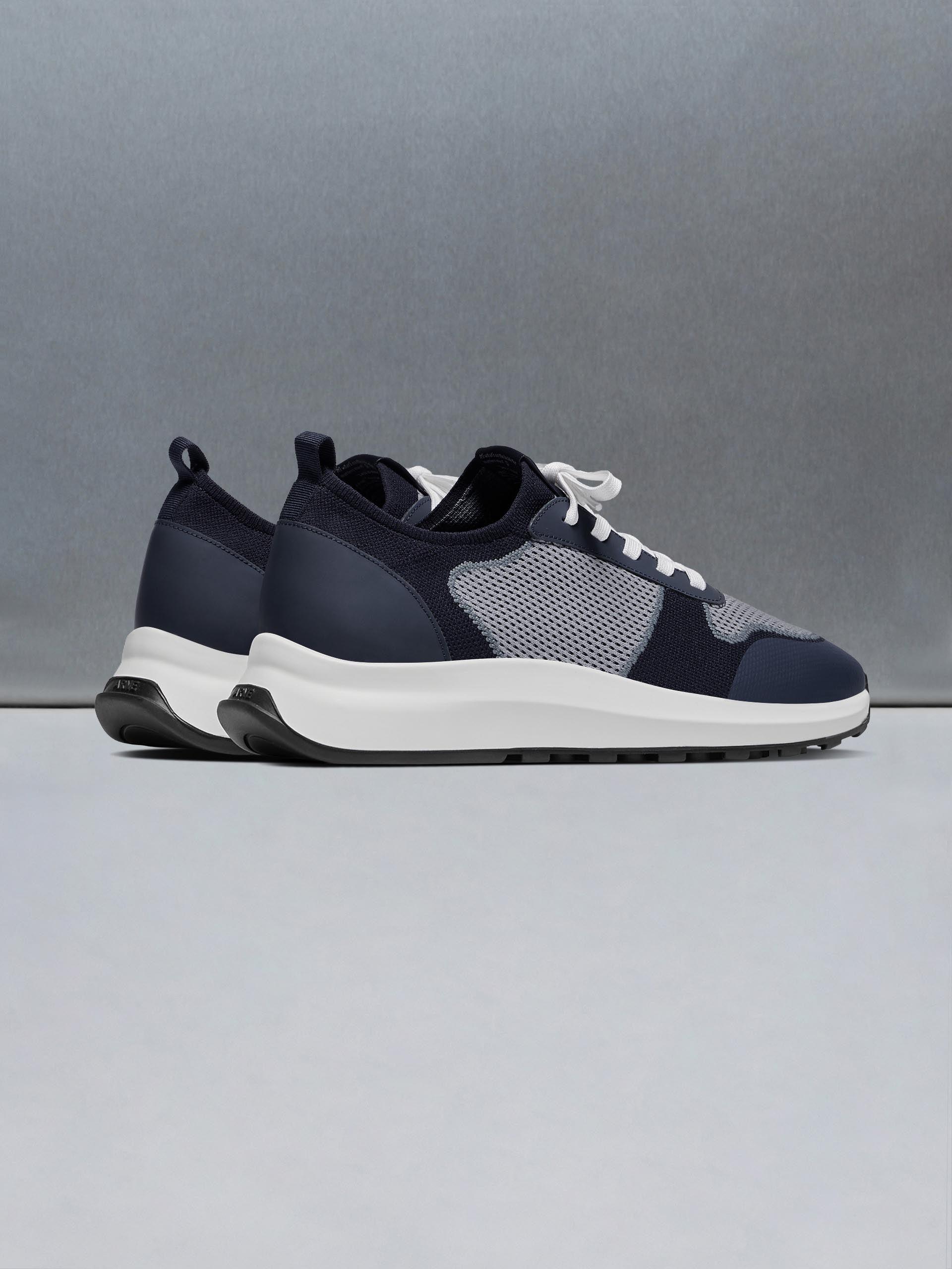 Mens Knitted Runner in Air Force Blue