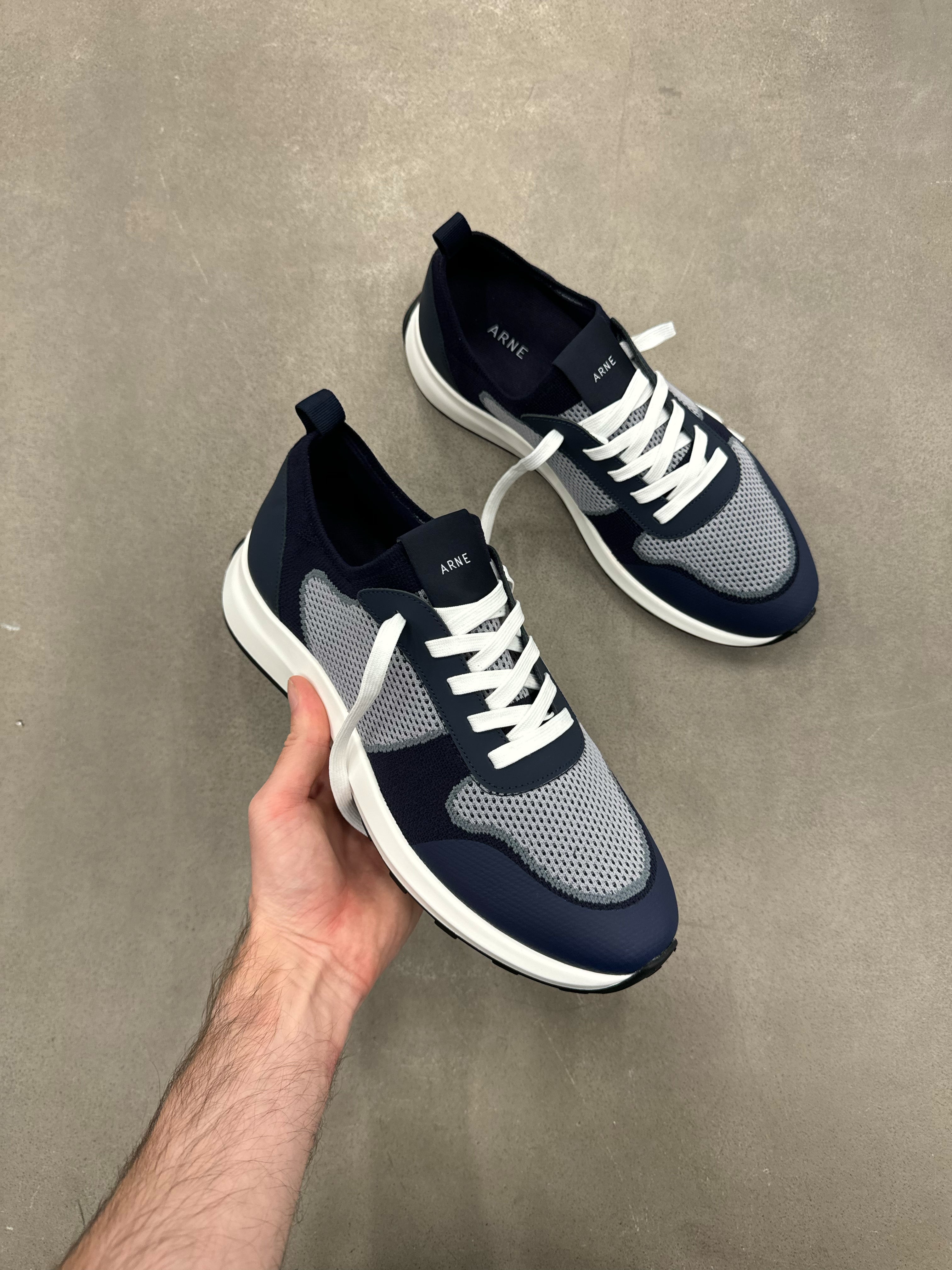 Knitted Runner in Air Force Blue
