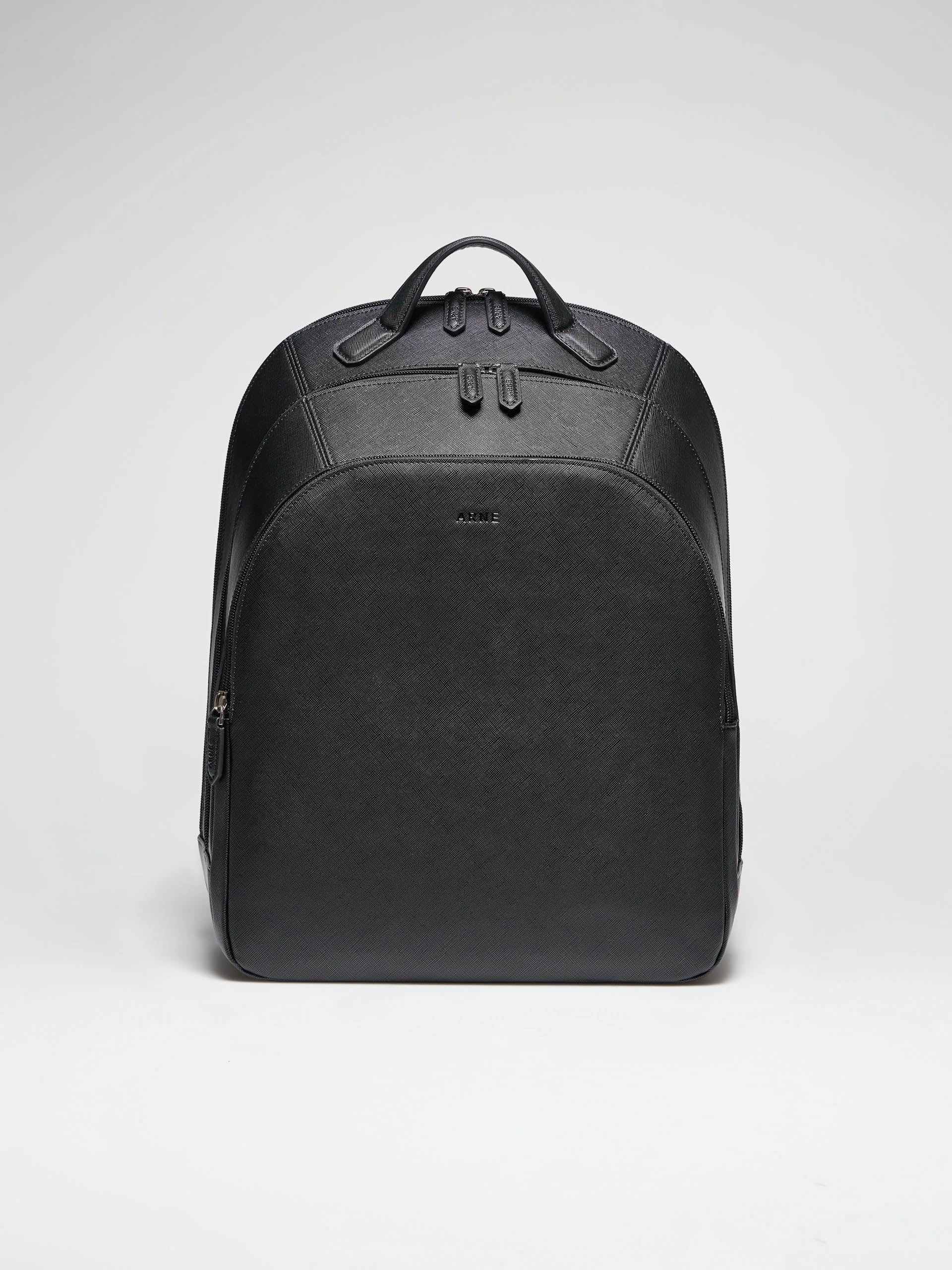 Mens Large Compartment Backpack in Black