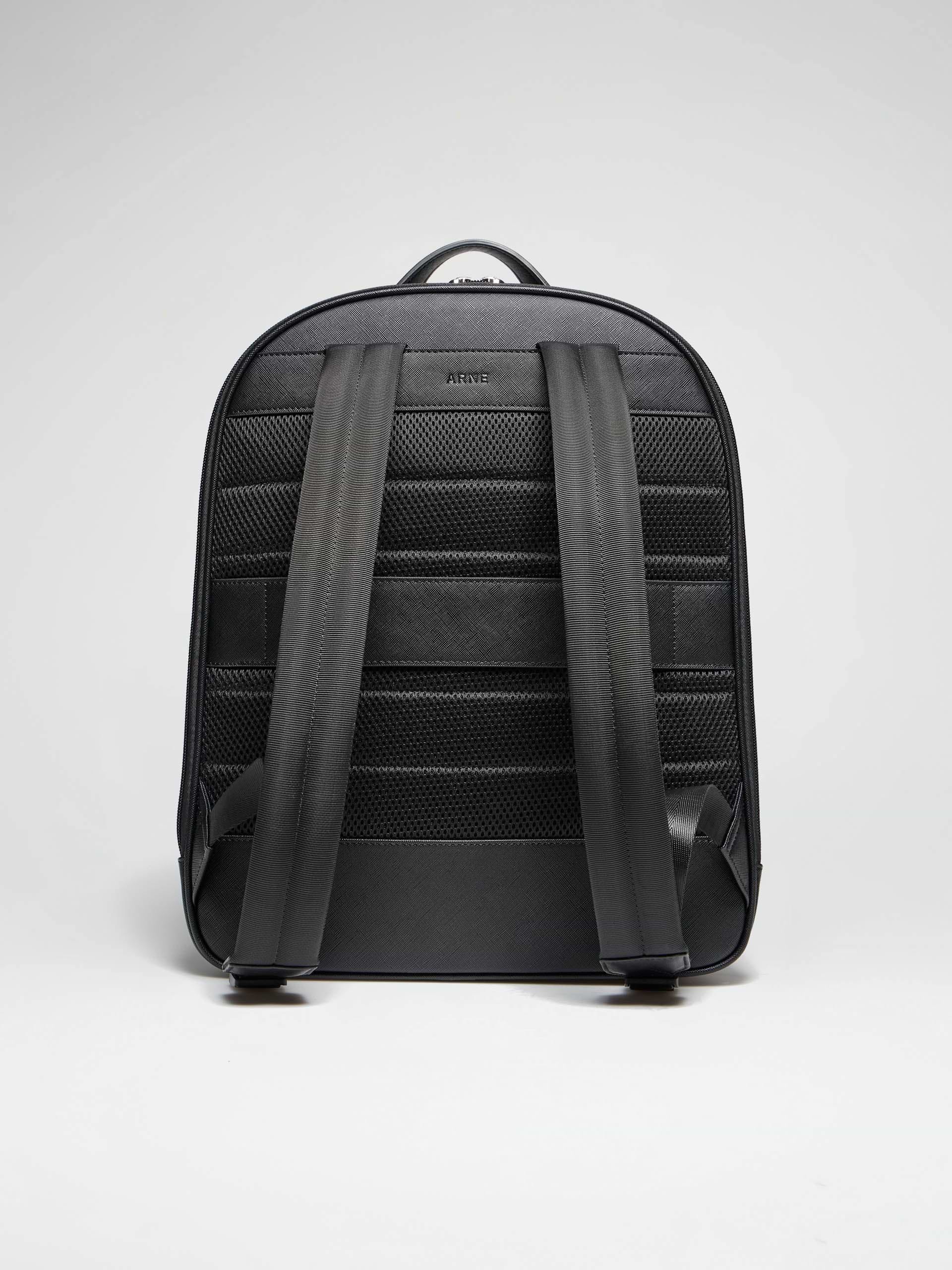 Mens Large Compartment Backpack in Black