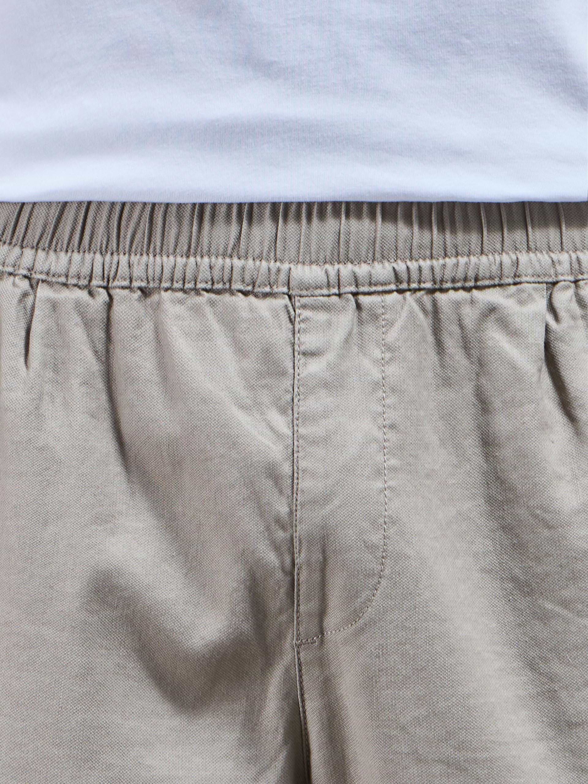 Linen Drawstring Trouser in Light Sage