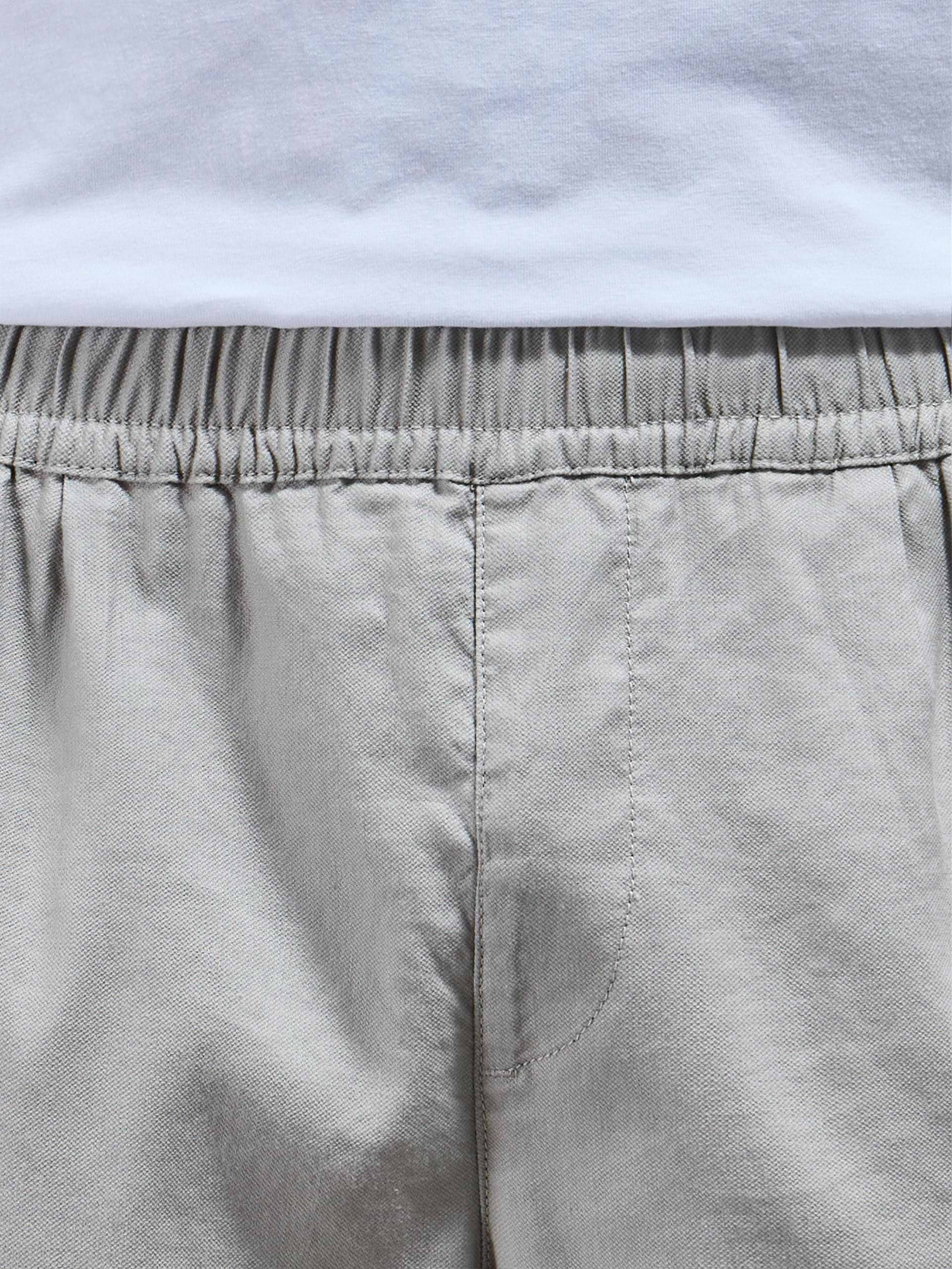 Linen Drawstring Trouser in Stone