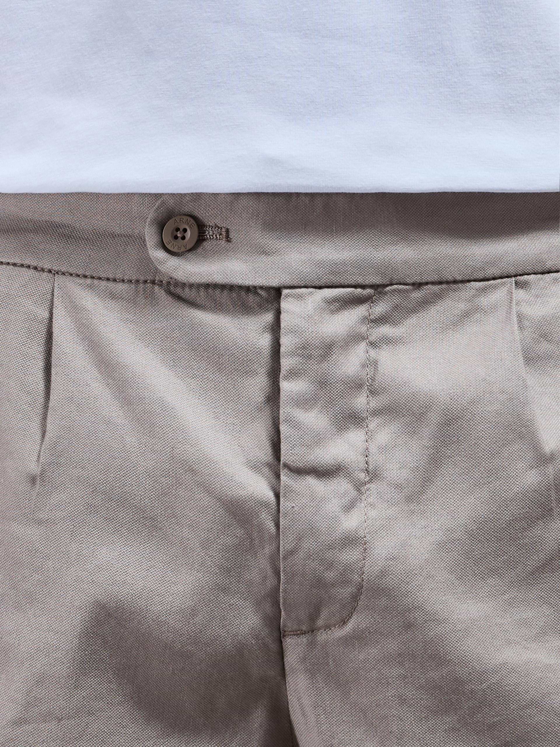 Linen Tailored Short in Taupe