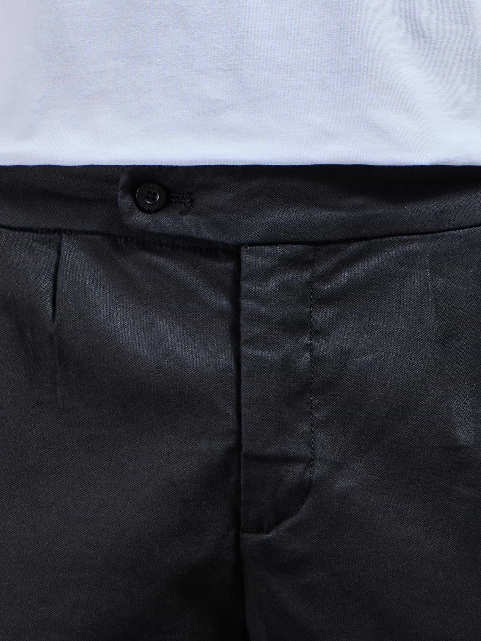 Linen Tailored Trouser in Black