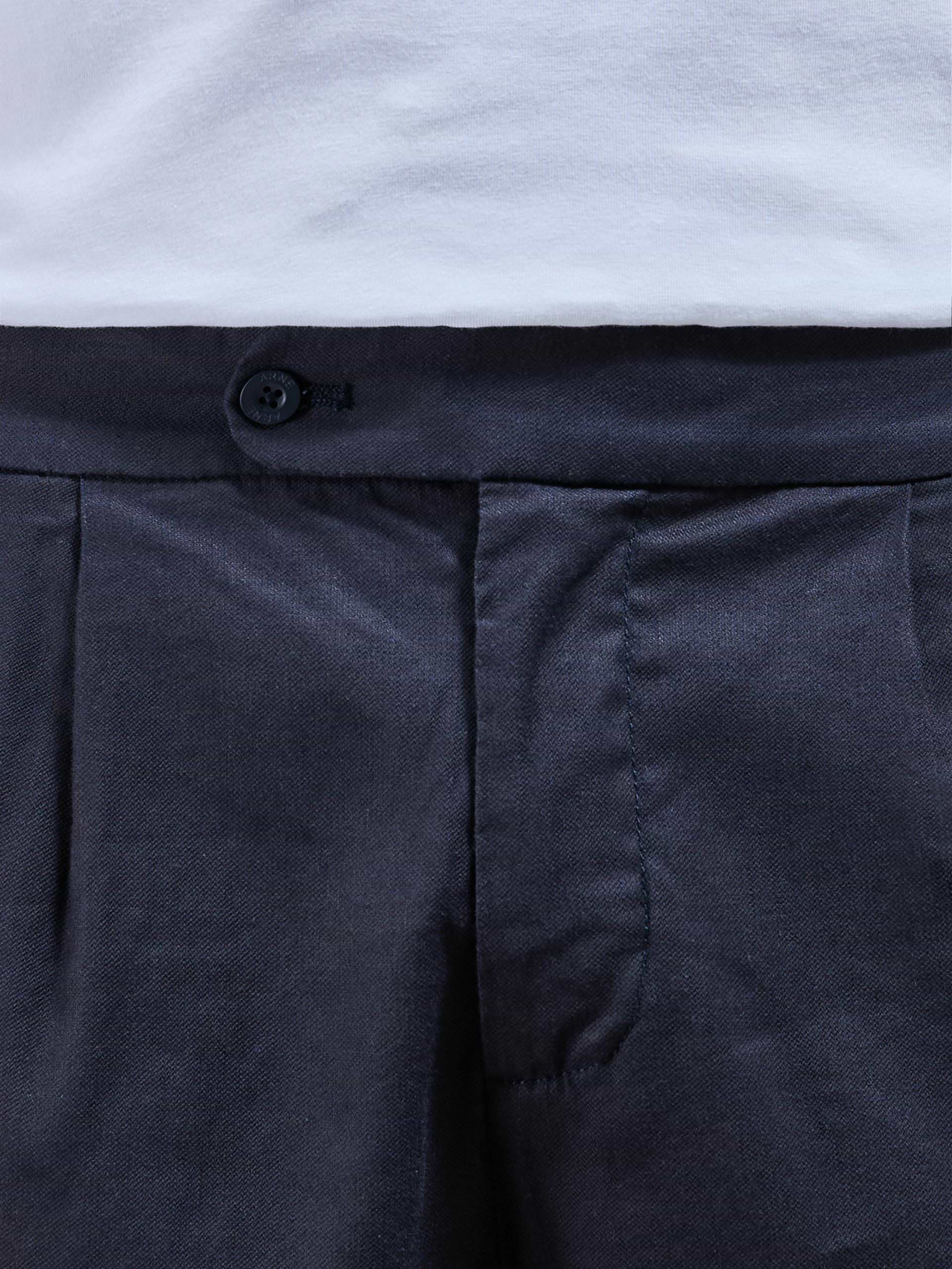 Linen Tailored Trouser in Navy