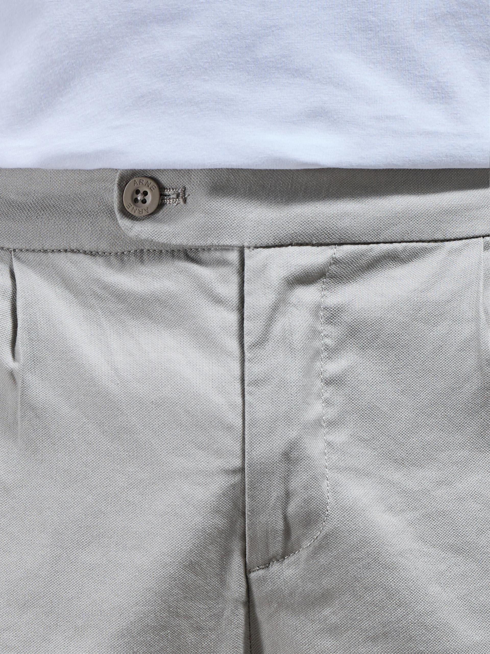 Mens Linen Tailored Trouser in Stone