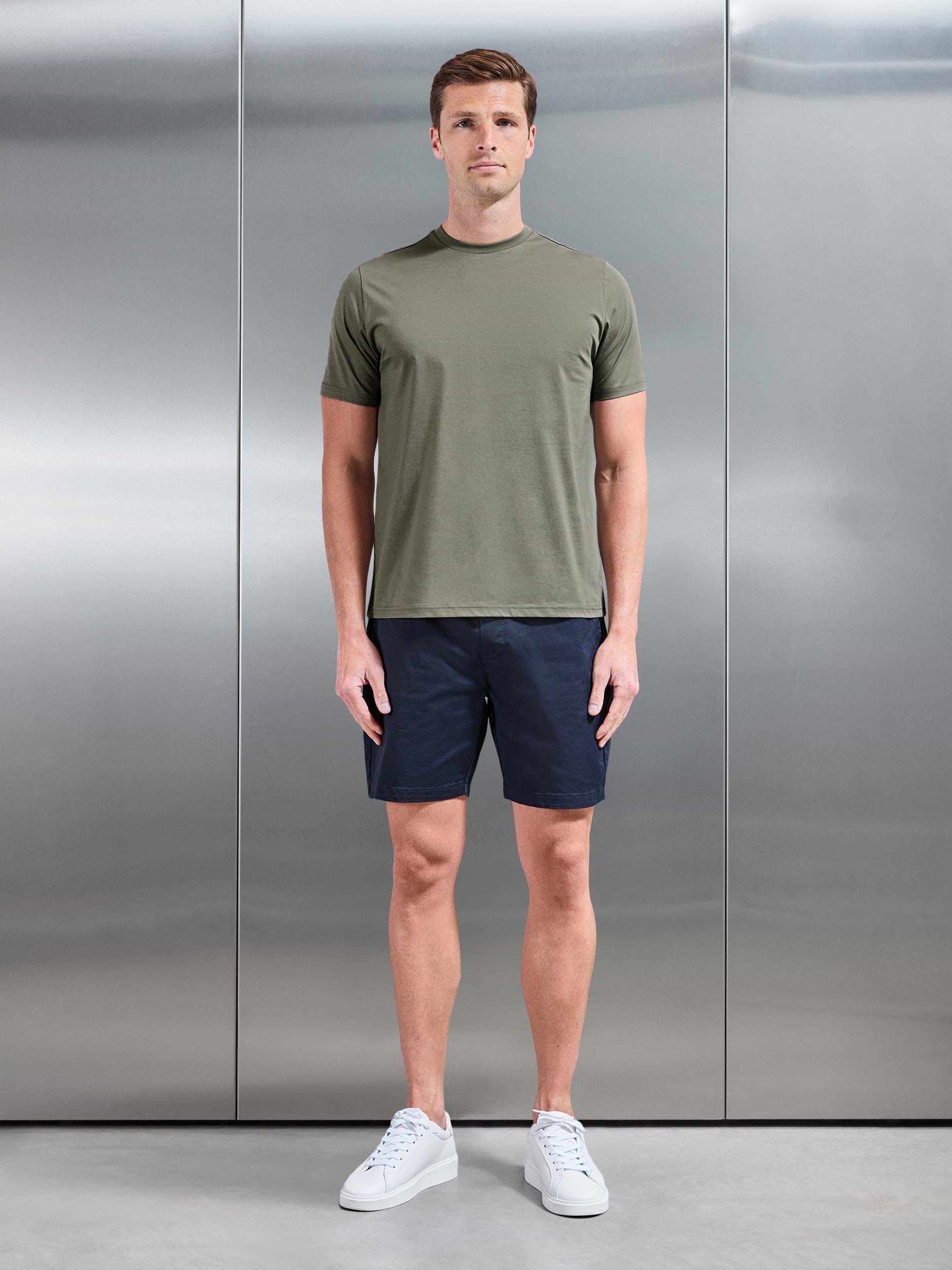 Mens Mercerised Cotton T-Shirt in Sage