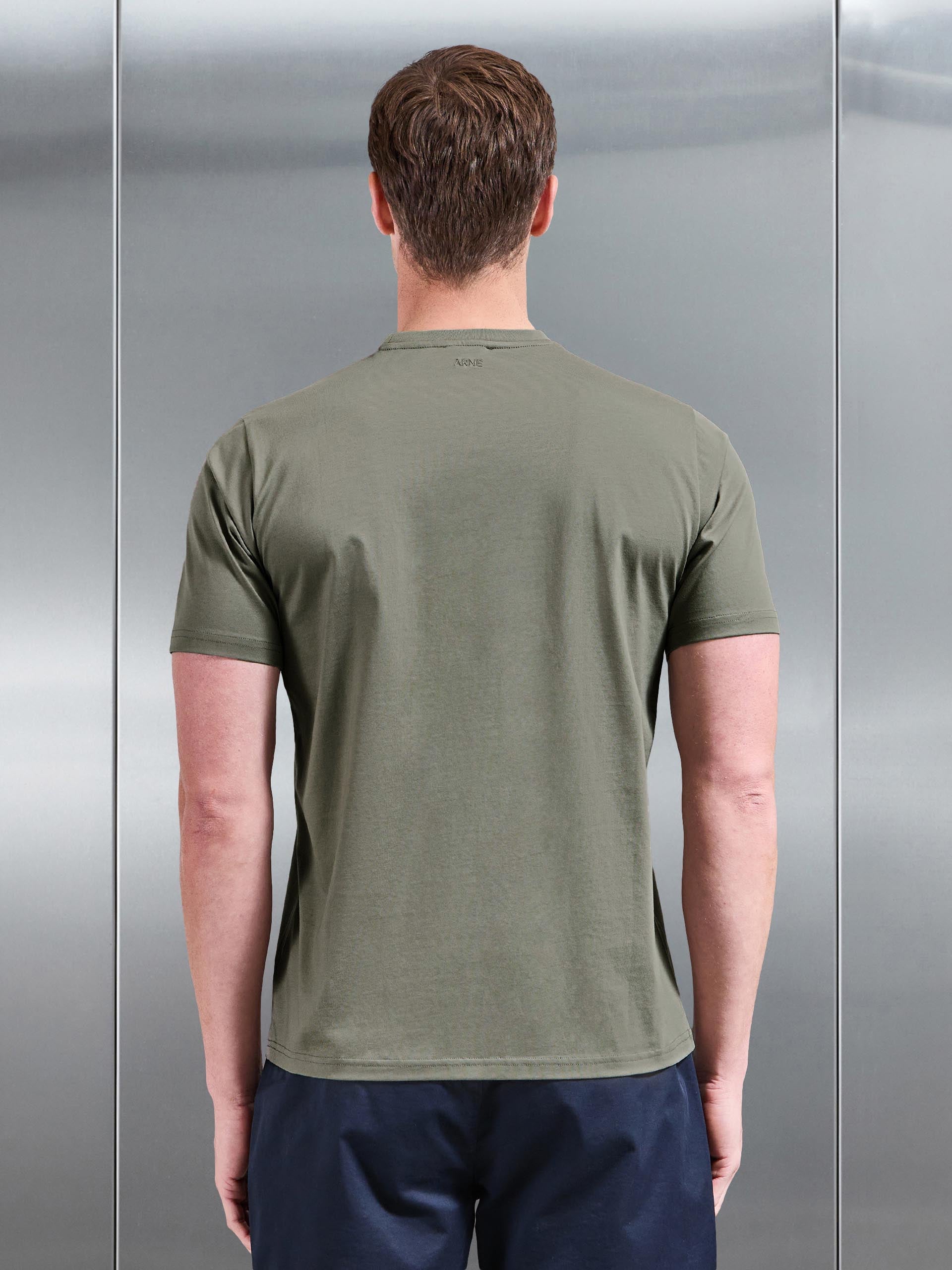 Mens Mercerised Cotton T-Shirt in Sage