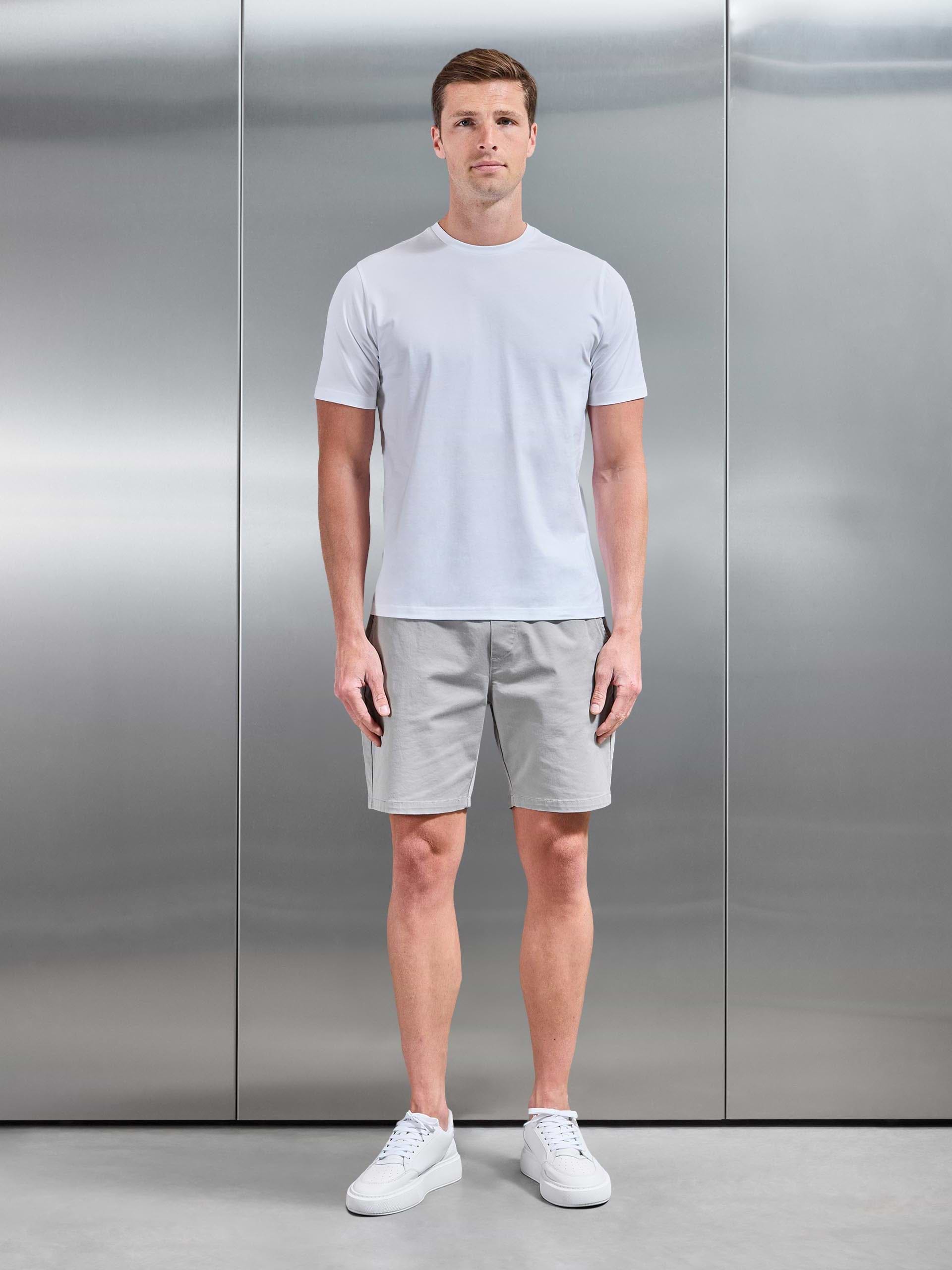 Mens Mercerised Cotton T-Shirt in White