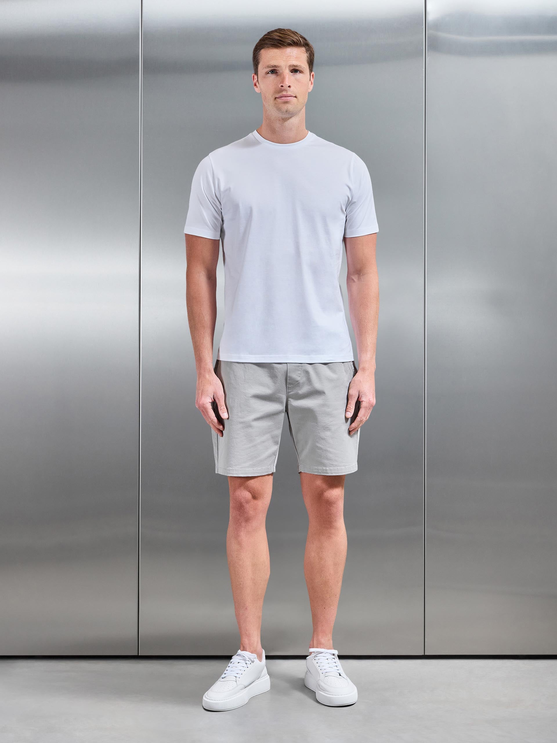 Mens Mercerised Cotton T-Shirt in White