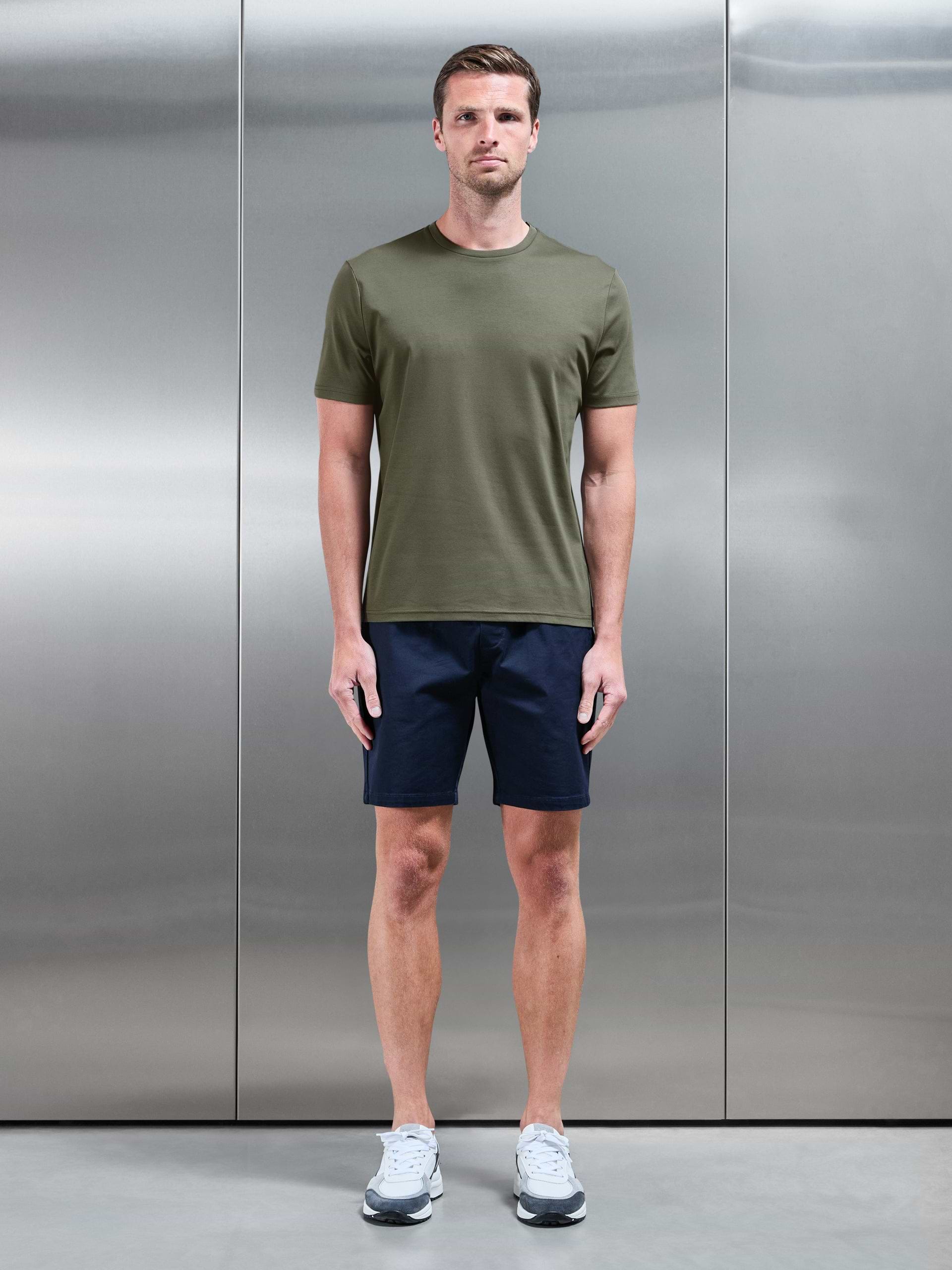 Mens Mercerised Interlock T-Shirt in Sage