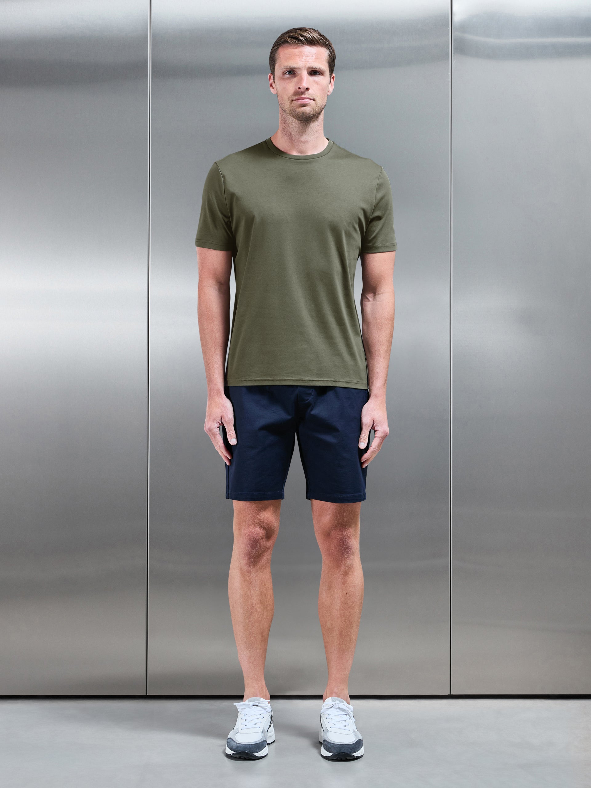 Mens Mercerised Interlock T-Shirt in Sage