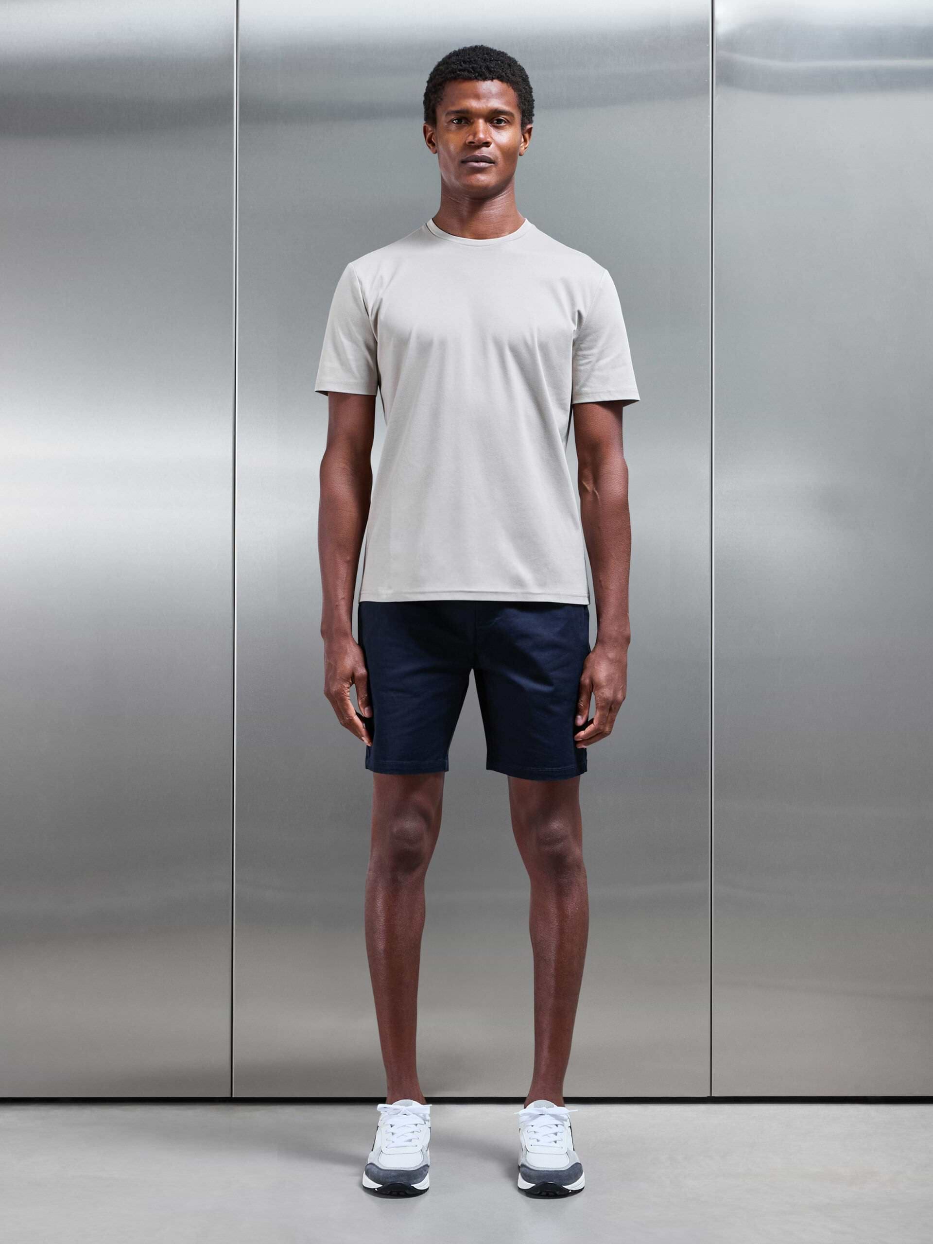 Mens Mercerised Interlock T-Shirt in Stone - OLD