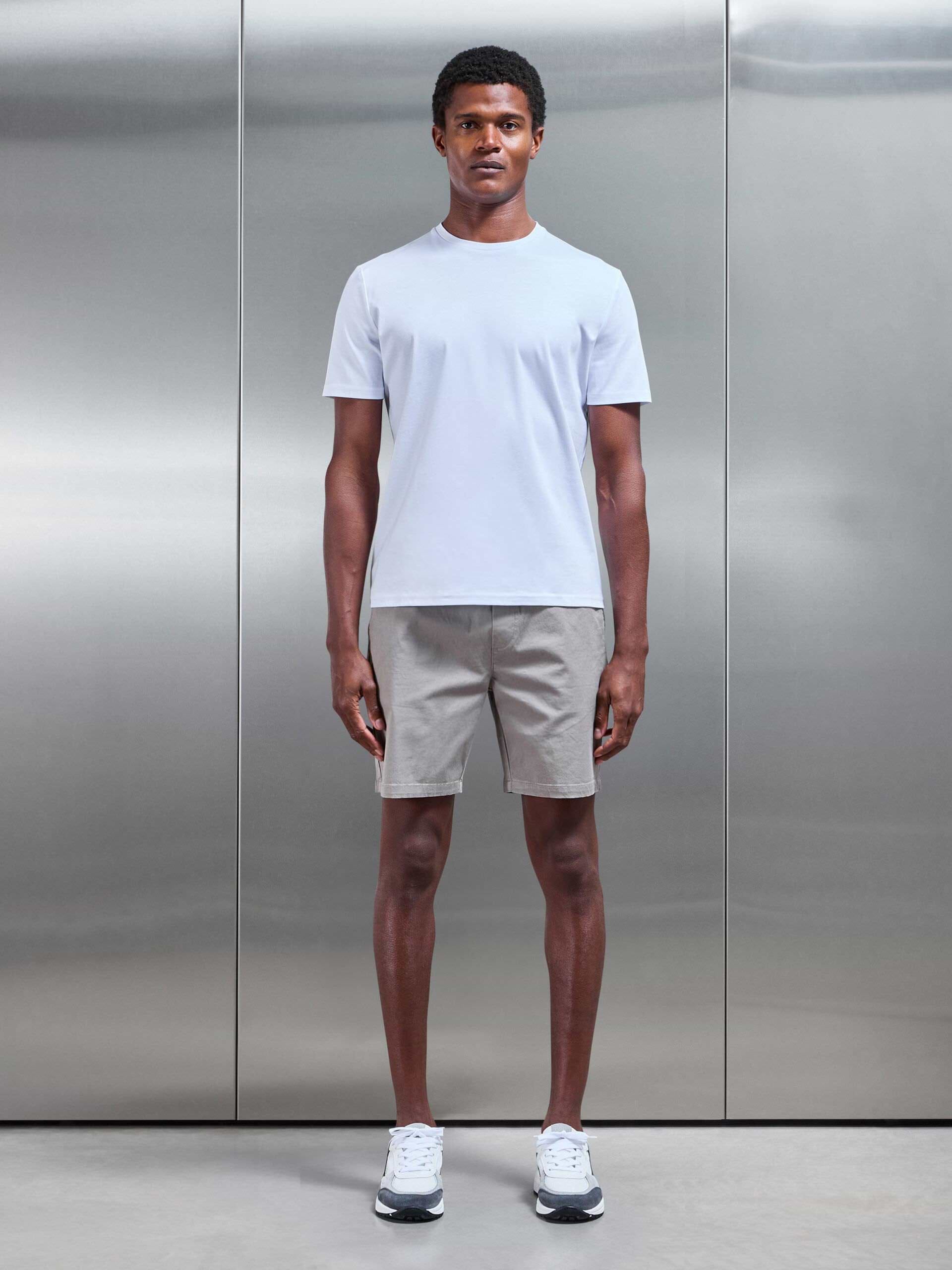 Mens Mercerised Interlock T-Shirt in White