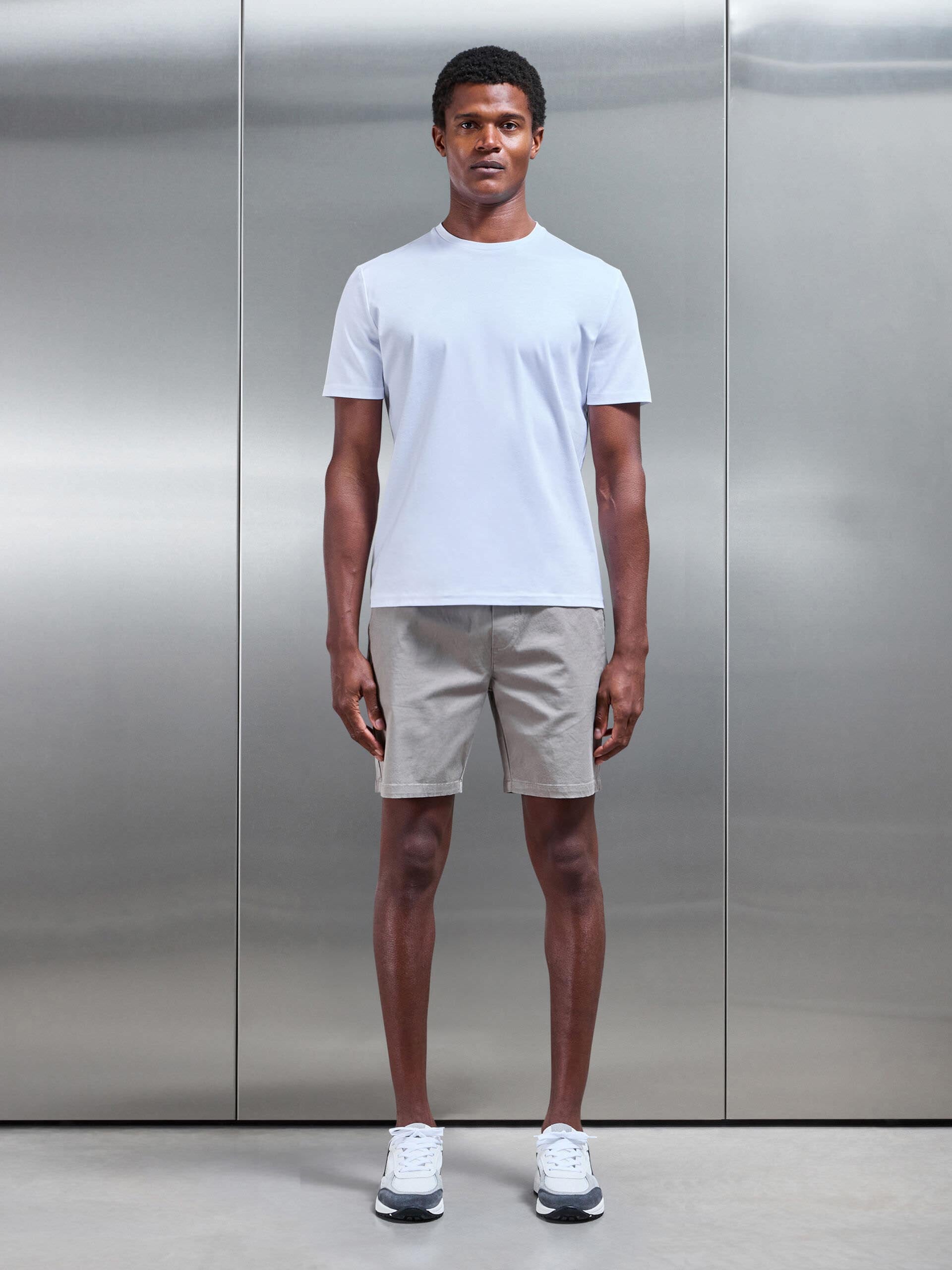 Mens Mercerised Interlock T-Shirt in White