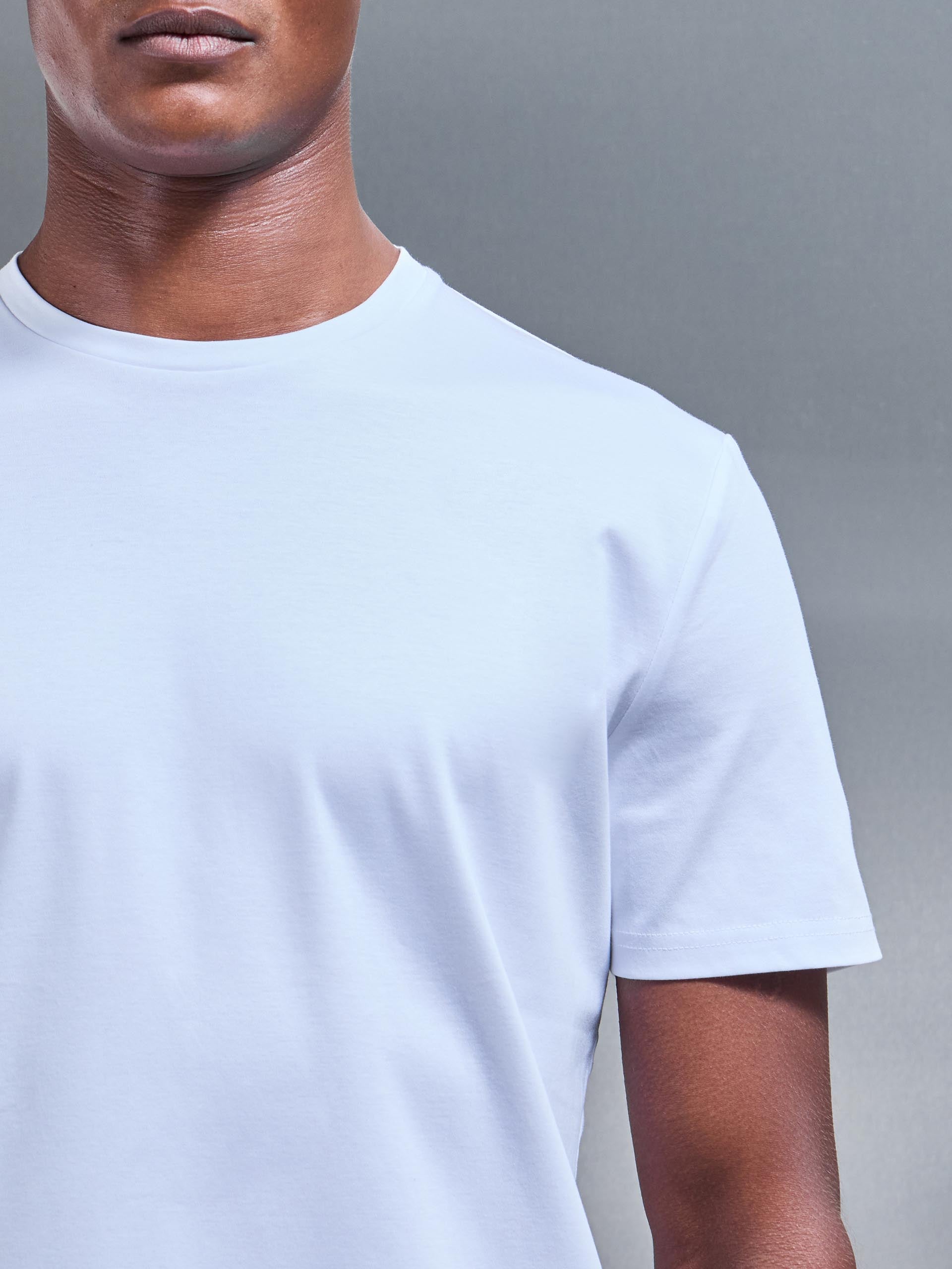 Mens Mercerised Interlock T-Shirt in White