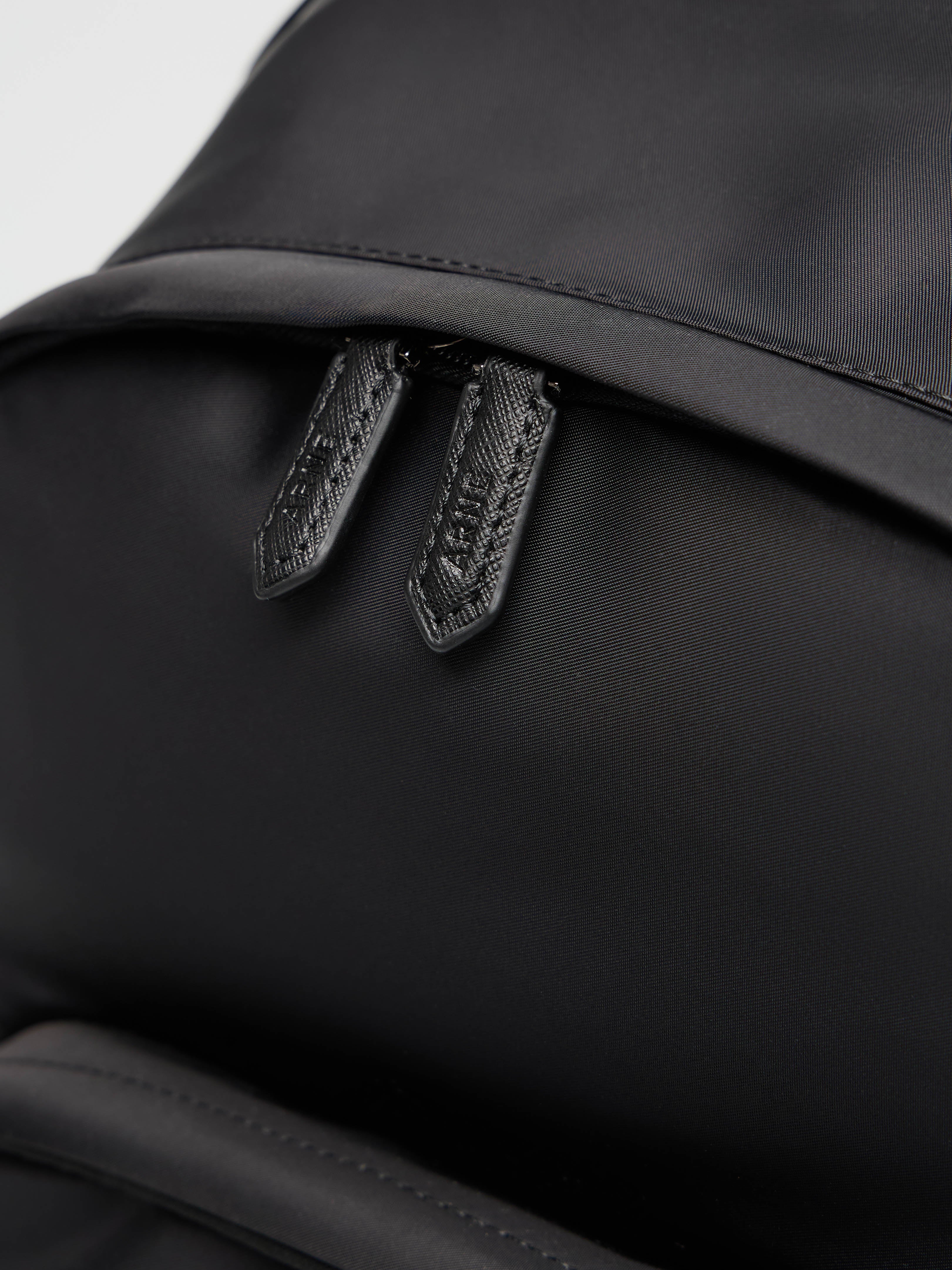Mens Nylon Compartment Backpack in Black