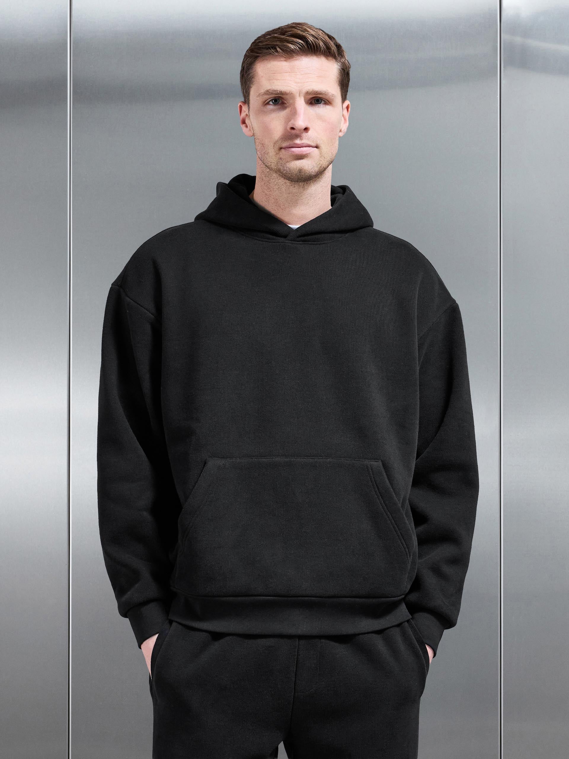 Mens Oversized Hoodie in Black