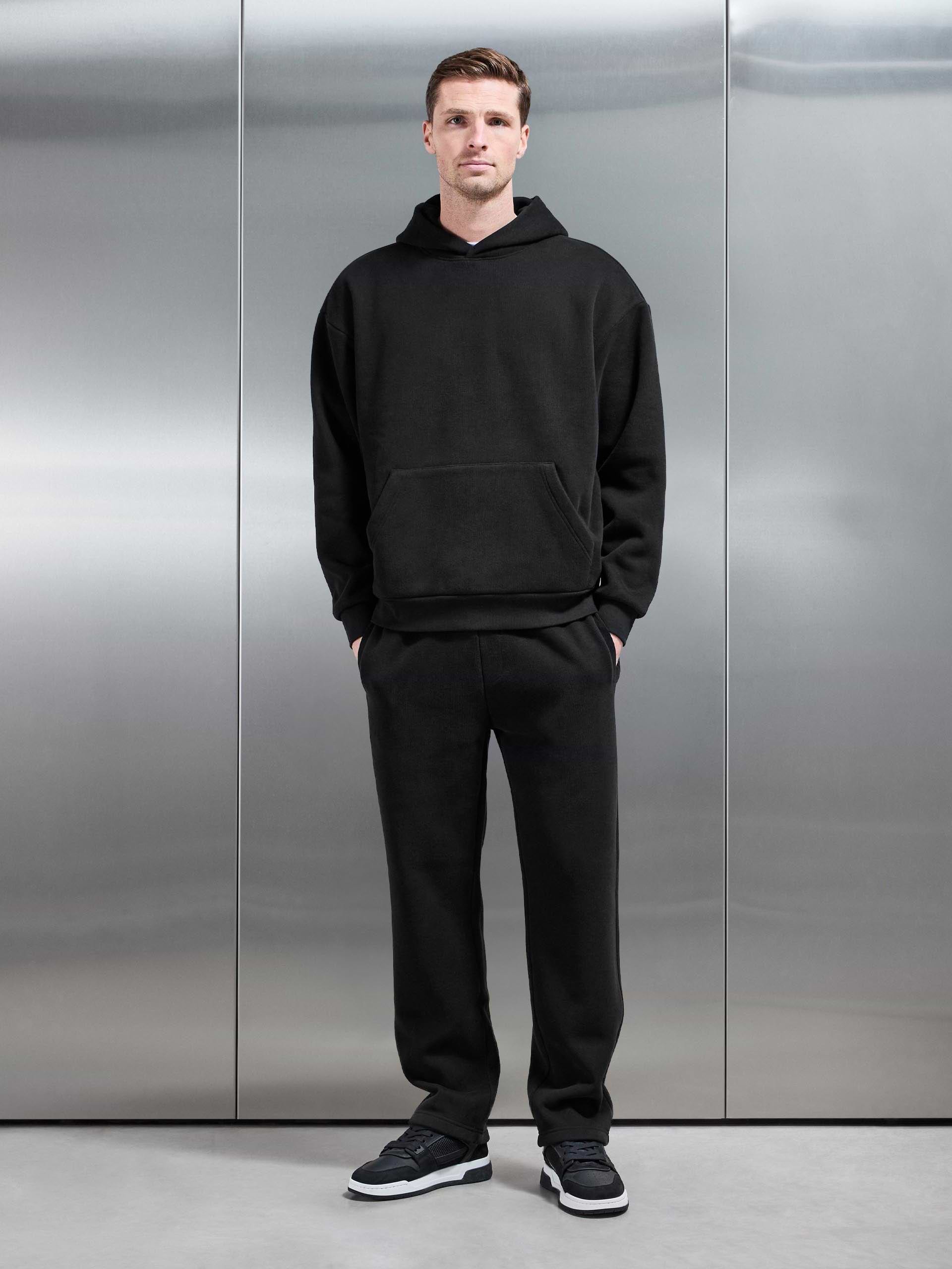 Mens Oversized Hoodie in Black