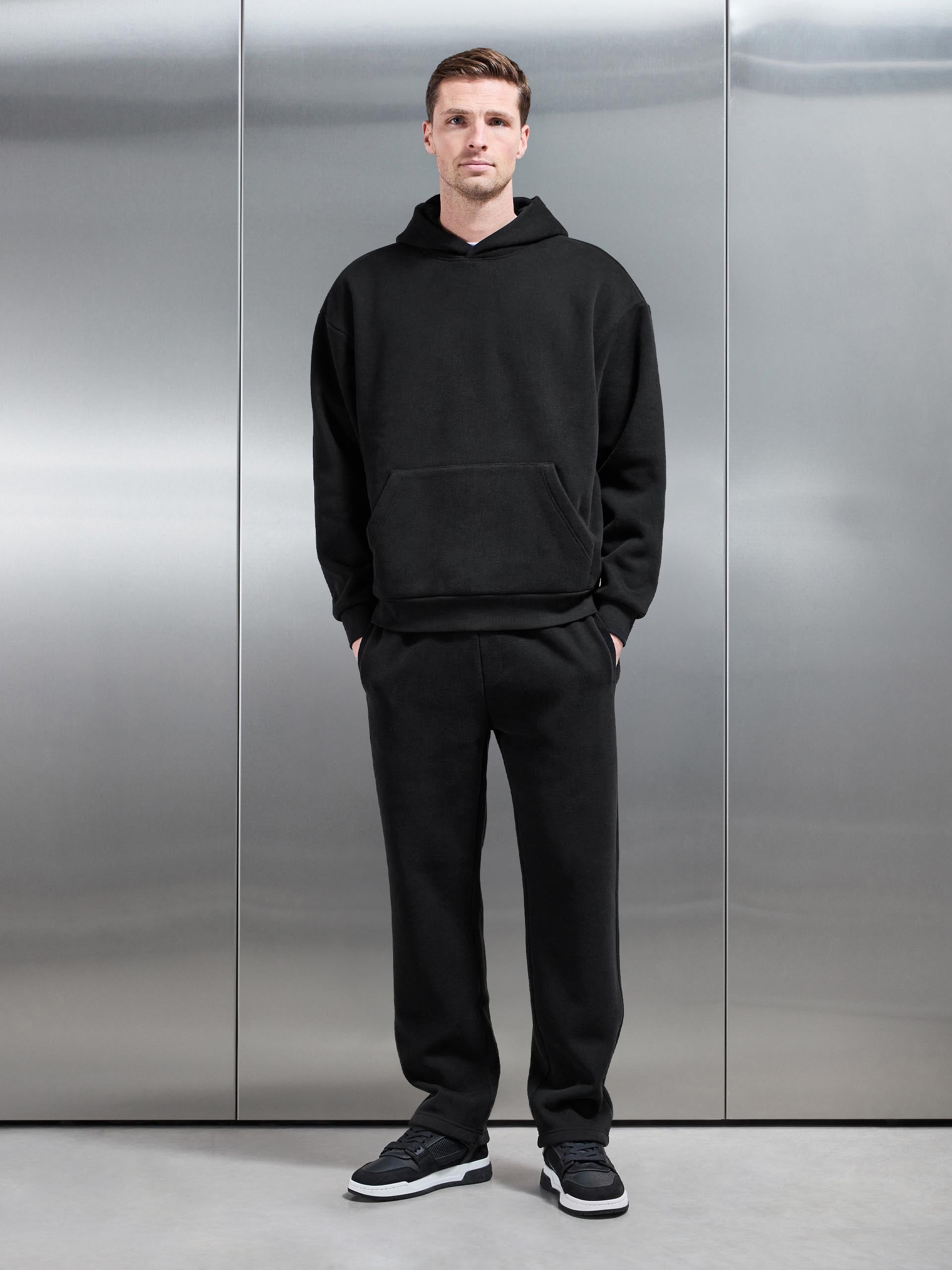 Mens Oversized Hoodie in Black