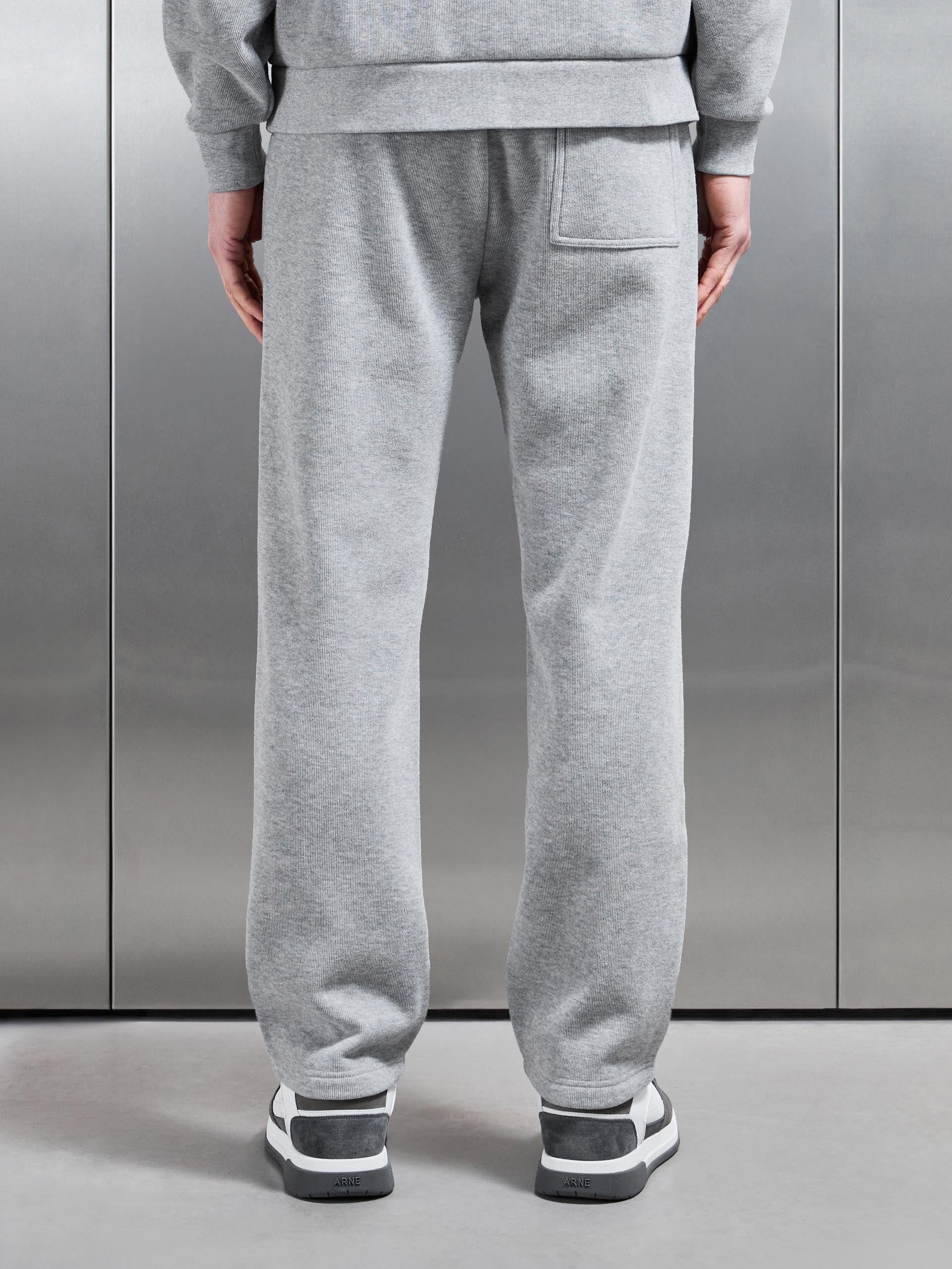 Mens Oversized Open Hem Jogger in Marl Grey