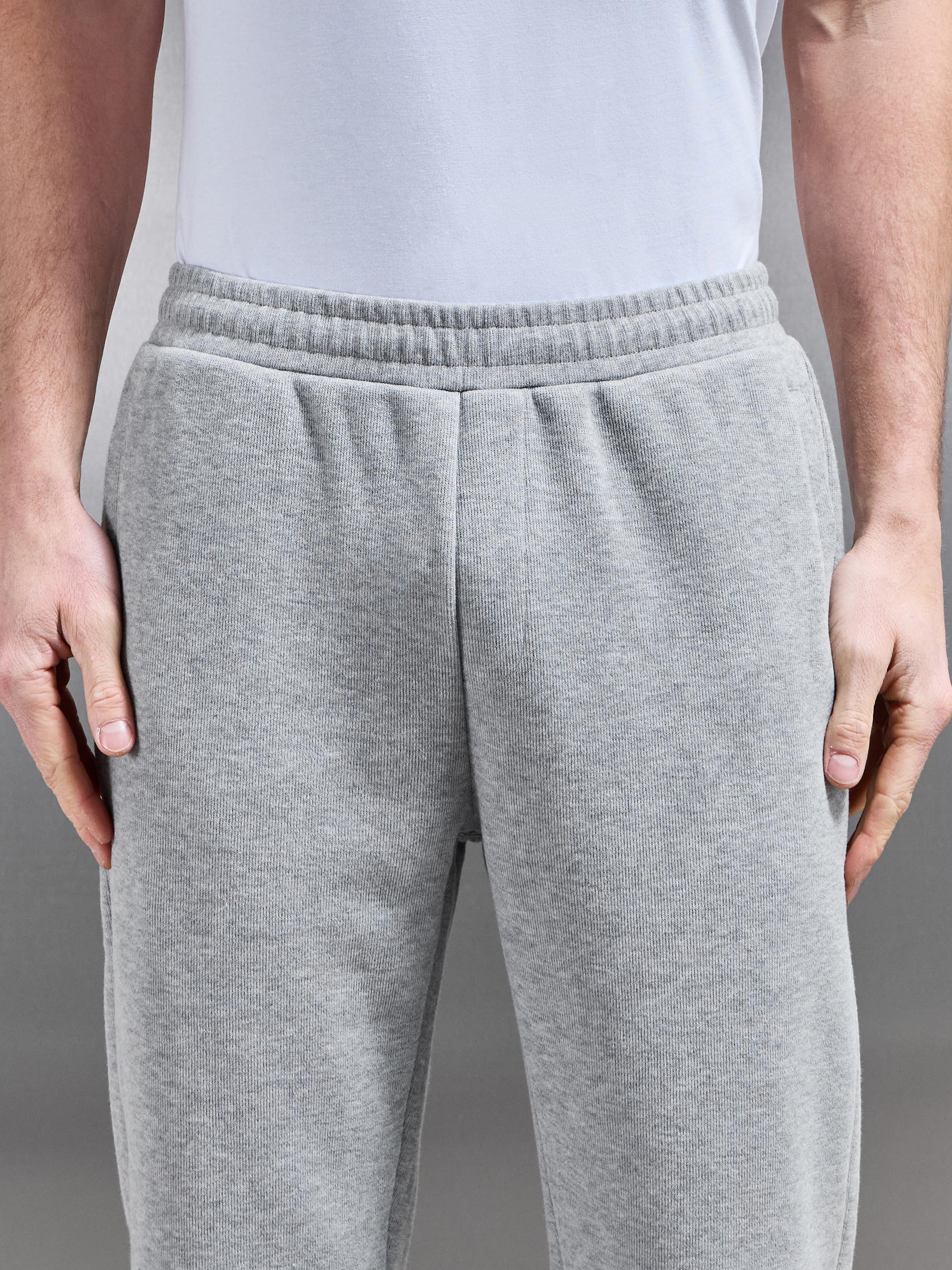Mens Oversized Open Hem Jogger in Marl Grey