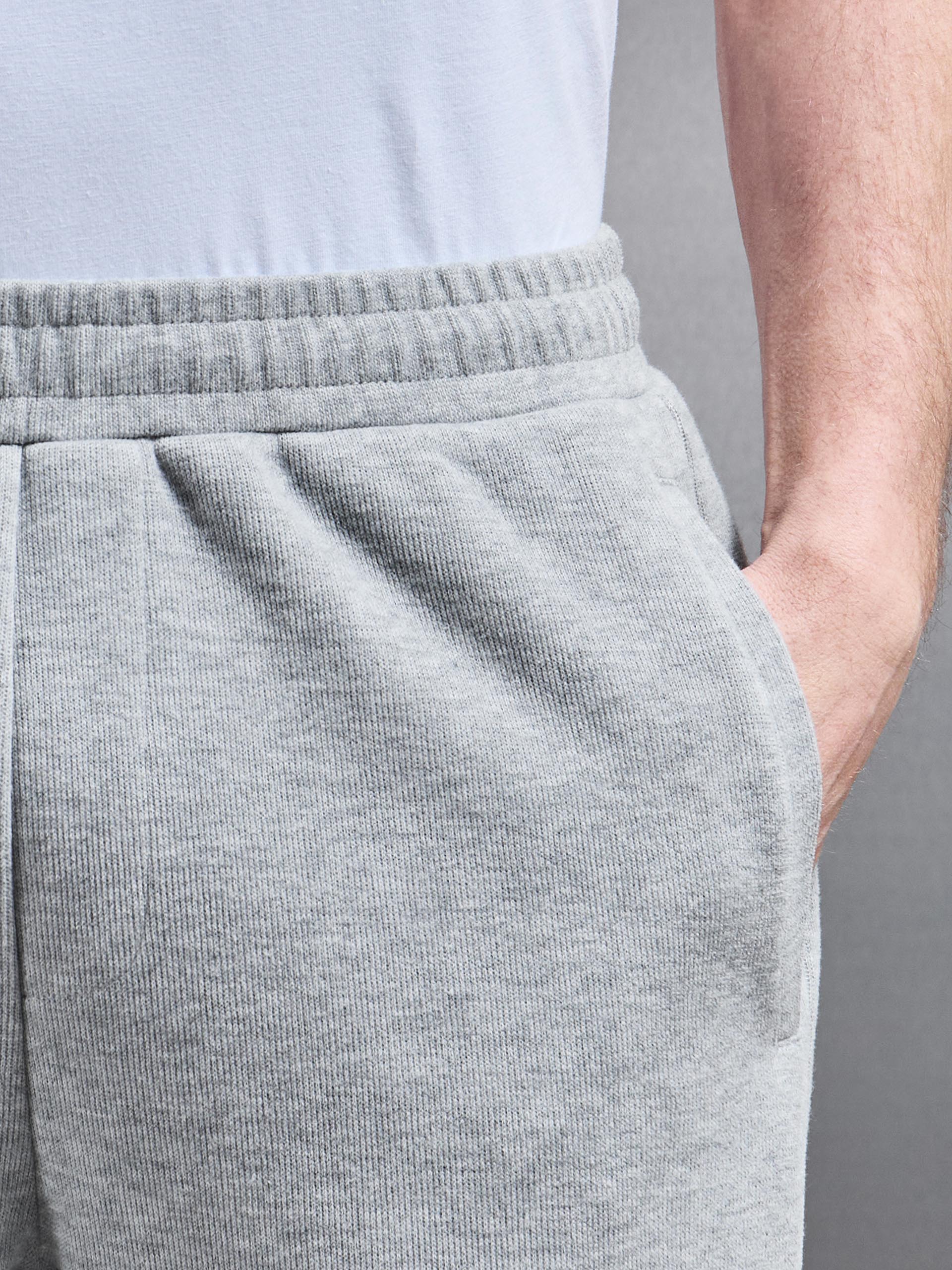 Mens Oversized Open Hem Jogger in Marl Grey