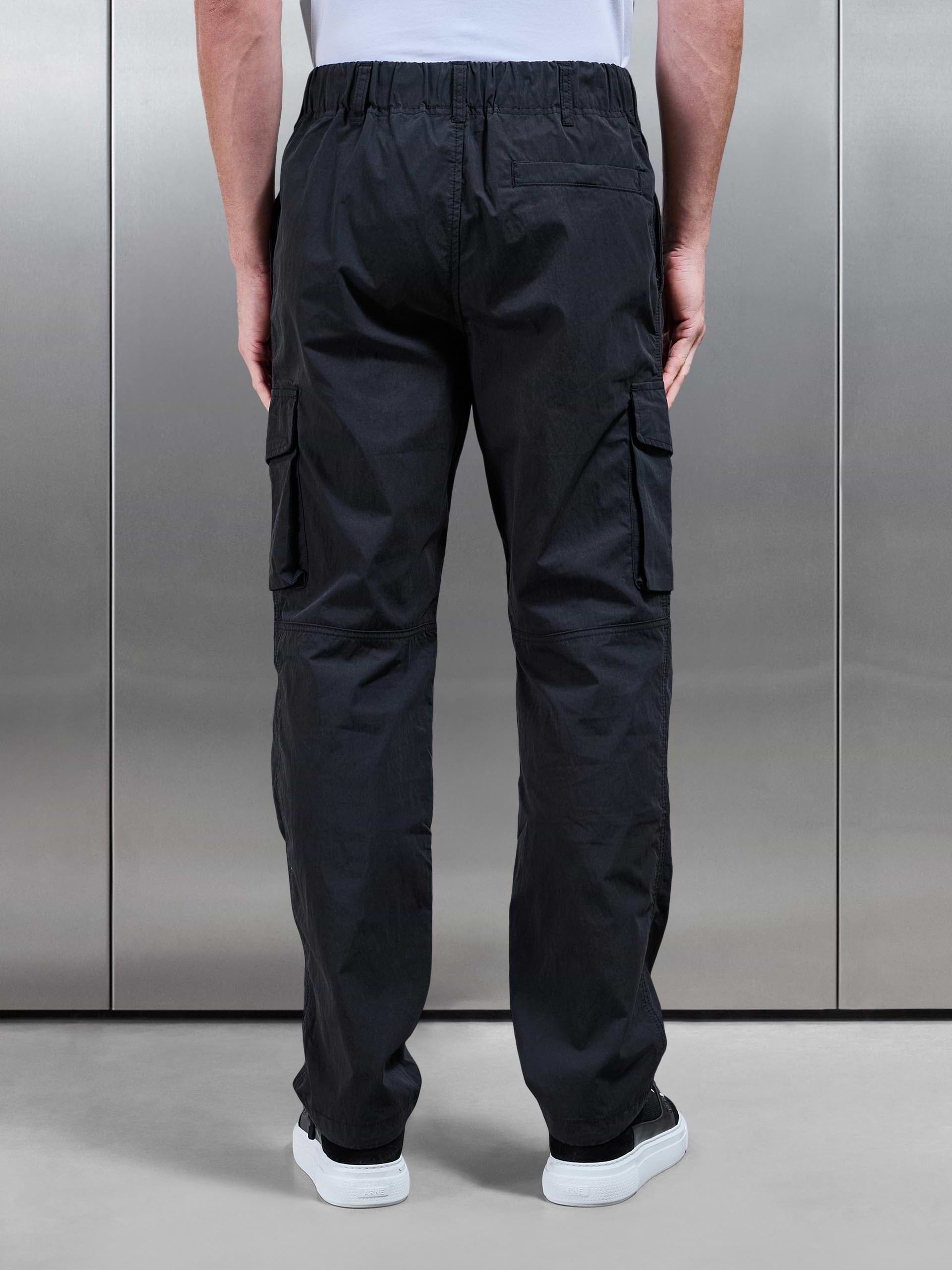 Parachute Cargo Pant in Black