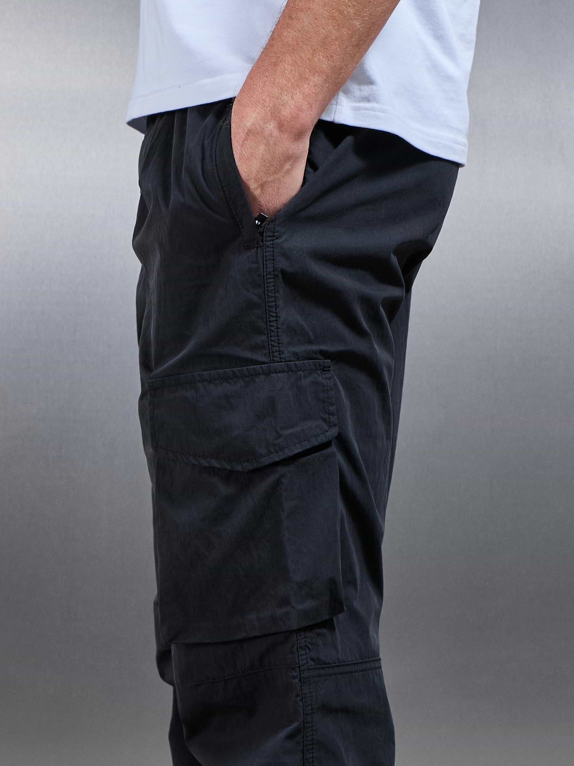 Parachute Cargo Pant in Black