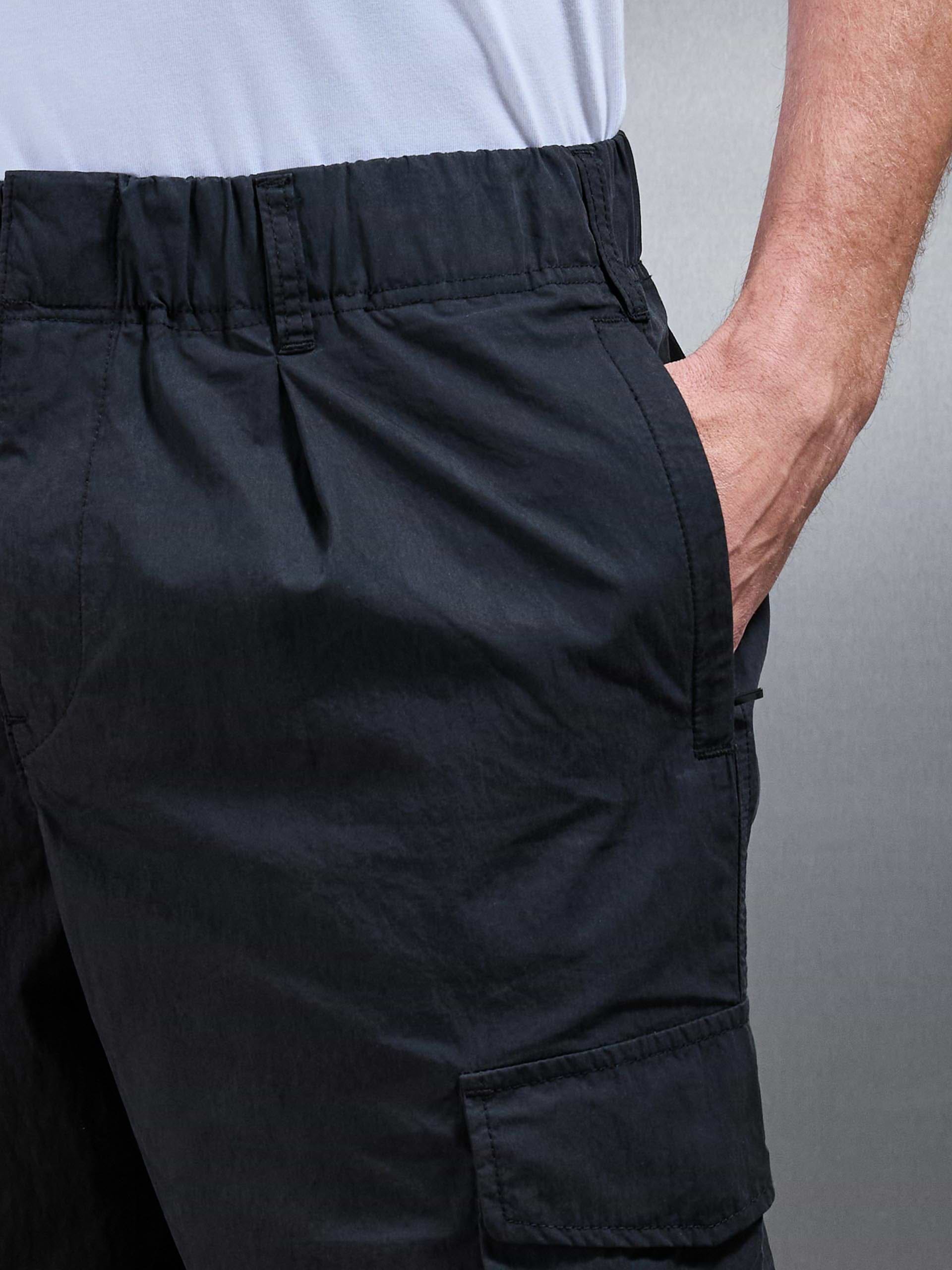 Parachute Cargo Pant in Black